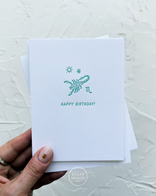 ♏ Scorpio - Zodiac Birthday Card (10/24 - 11/21)