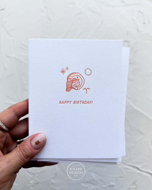 ♈ Aries - Zodiac Birthday Card (3/21 – 4/19)