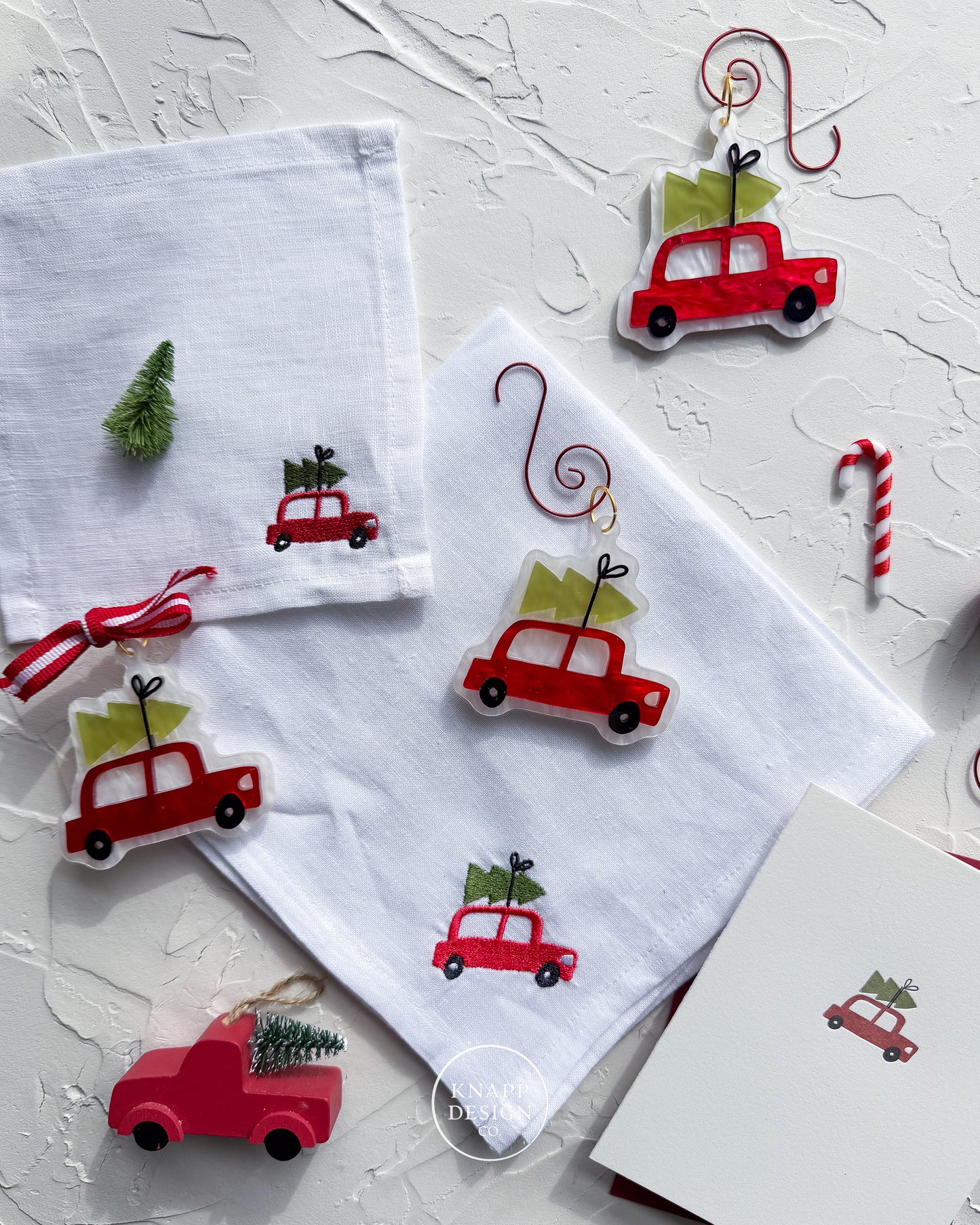 Car with Tree • Acrylic Ornament