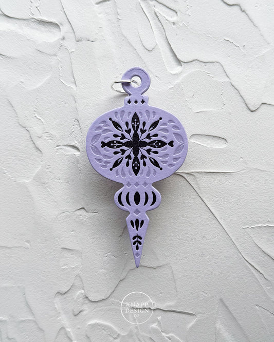 Letterpress Ornament • Vintage • Lavender