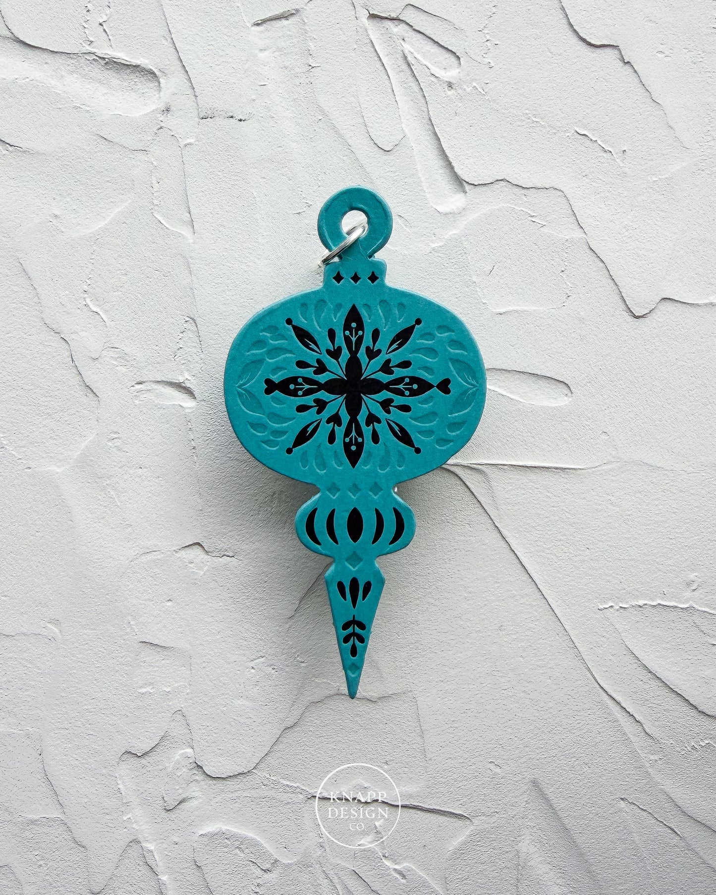 Letterpress Ornament • Vintage • Teal