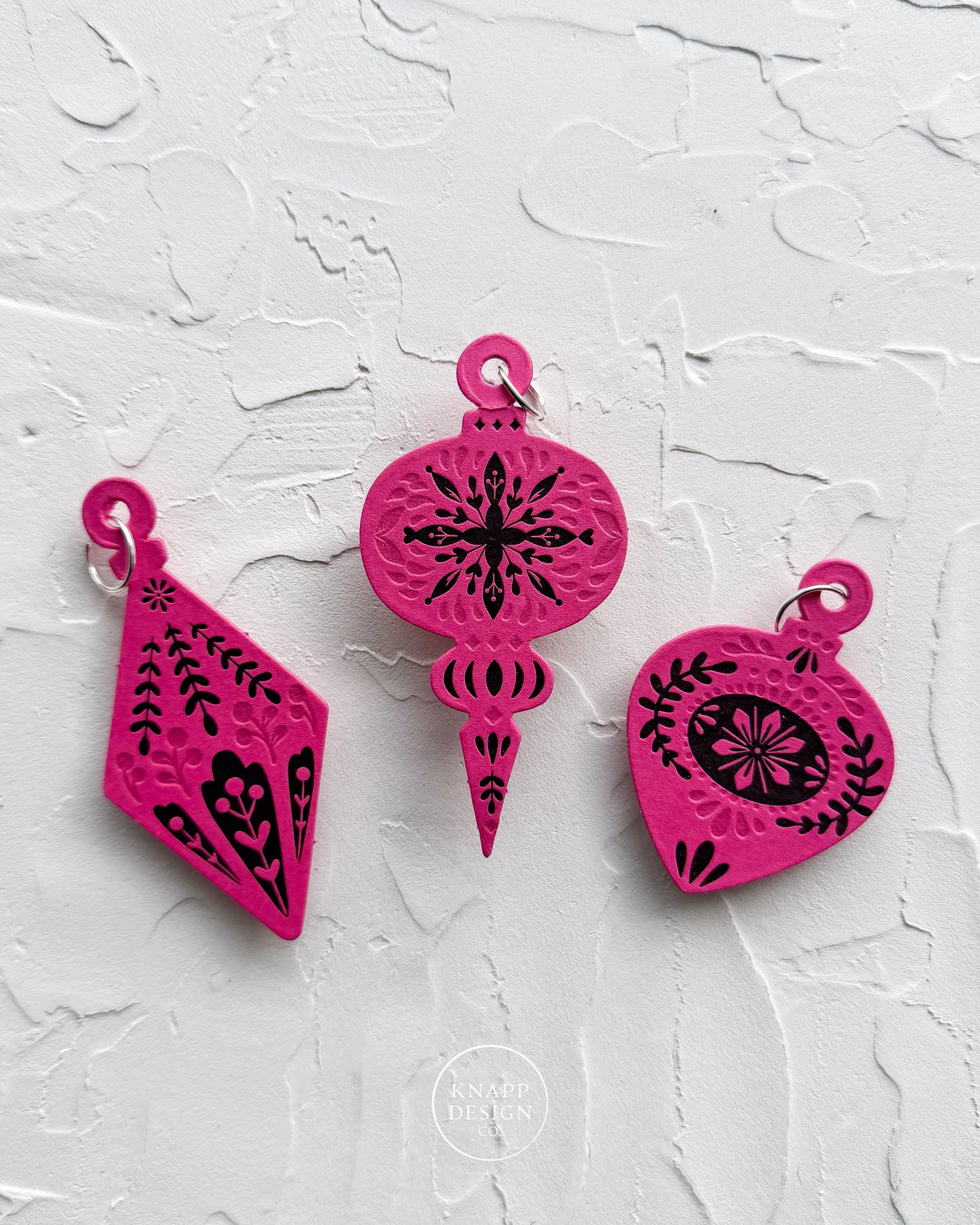 Letterpress Ornament • Vintage • Fuchsia