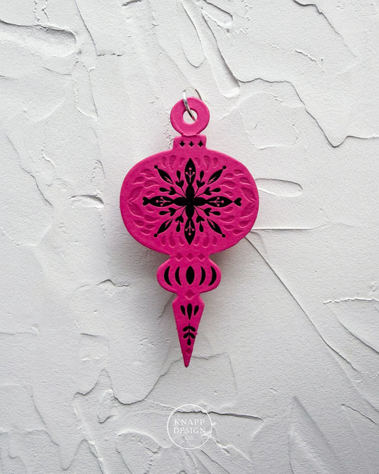 Letterpress Ornament • Vintage • Fuchsia