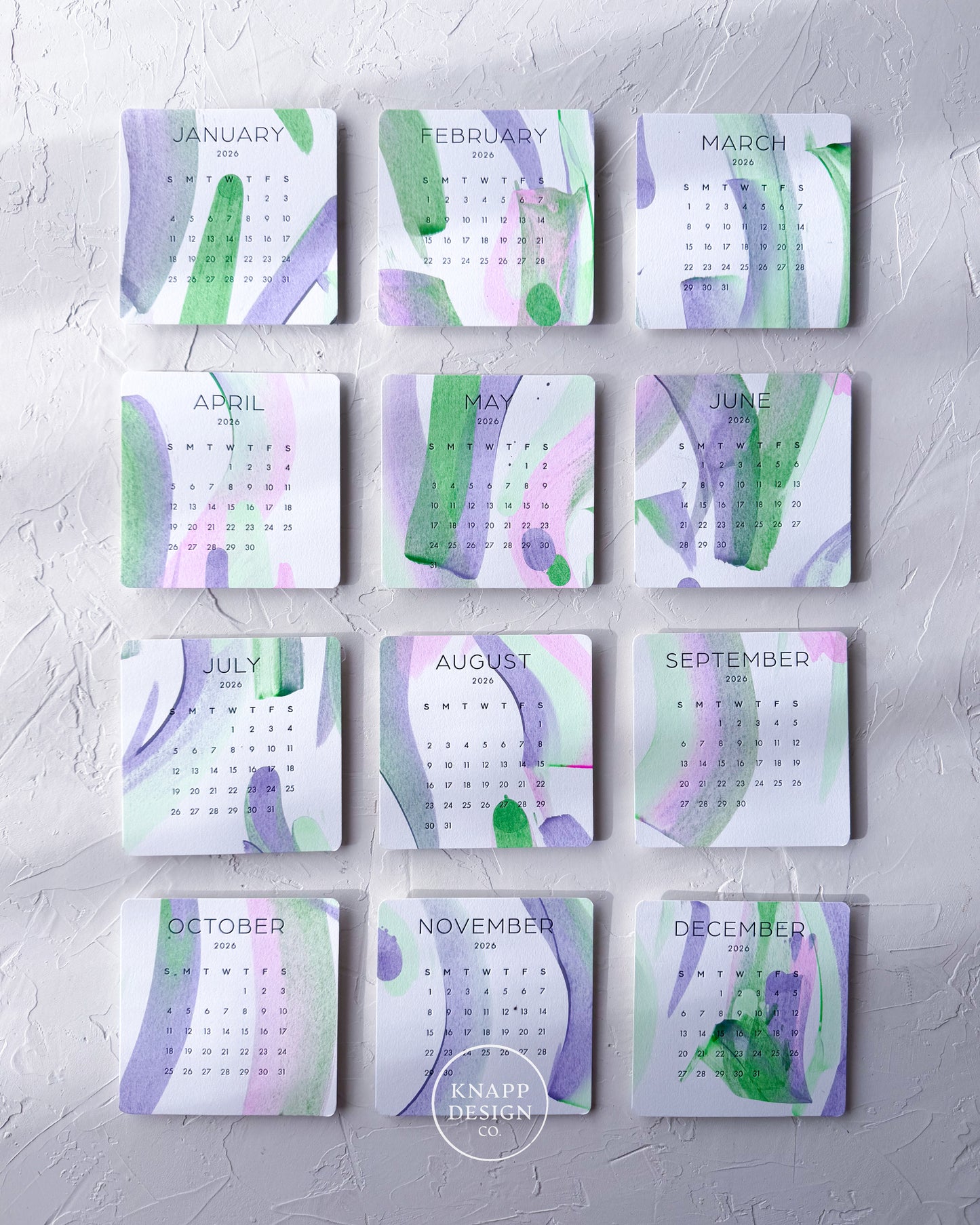 Hand-Painted 2026 Desk Calendar • 03