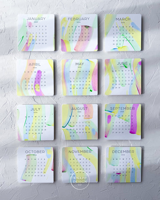 Hand-Painted 2026 Desk Calendar • 04