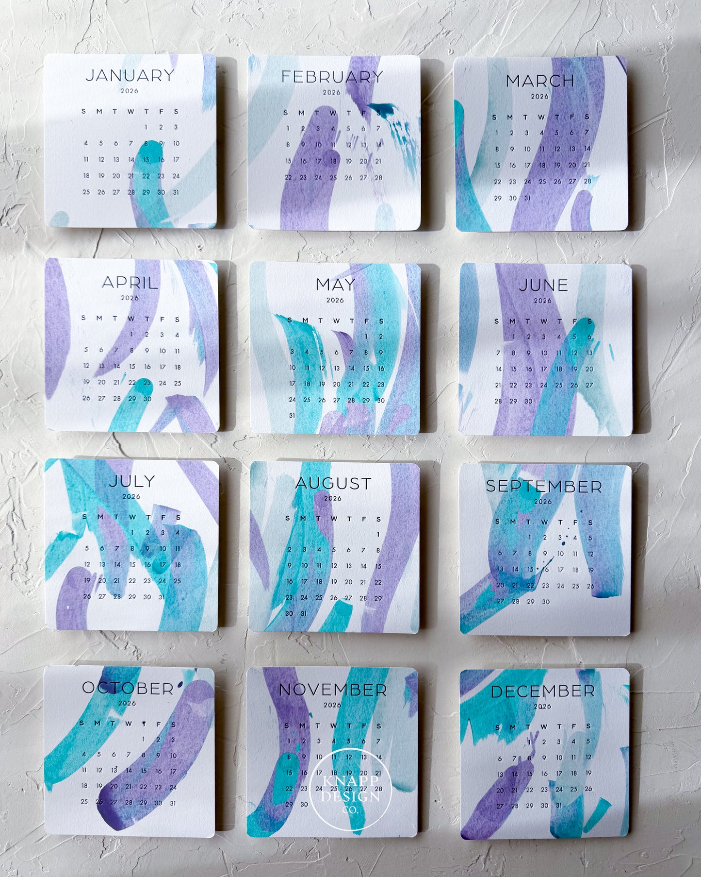 Hand-Painted 2026 Desk Calendar • 11