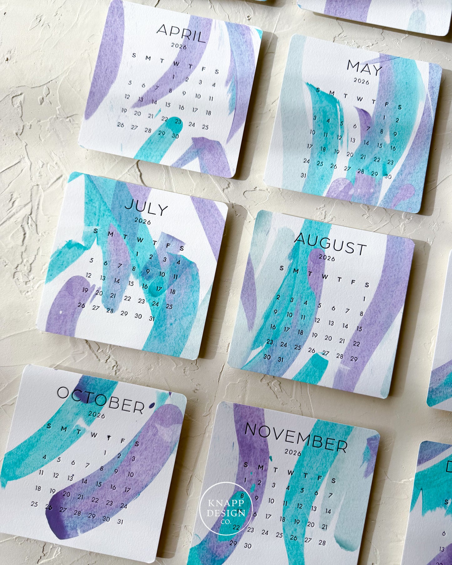 Hand-Painted 2026 Desk Calendar • 11