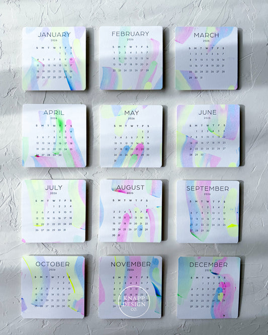 Hand-Painted 2026 Desk Calendar • 10