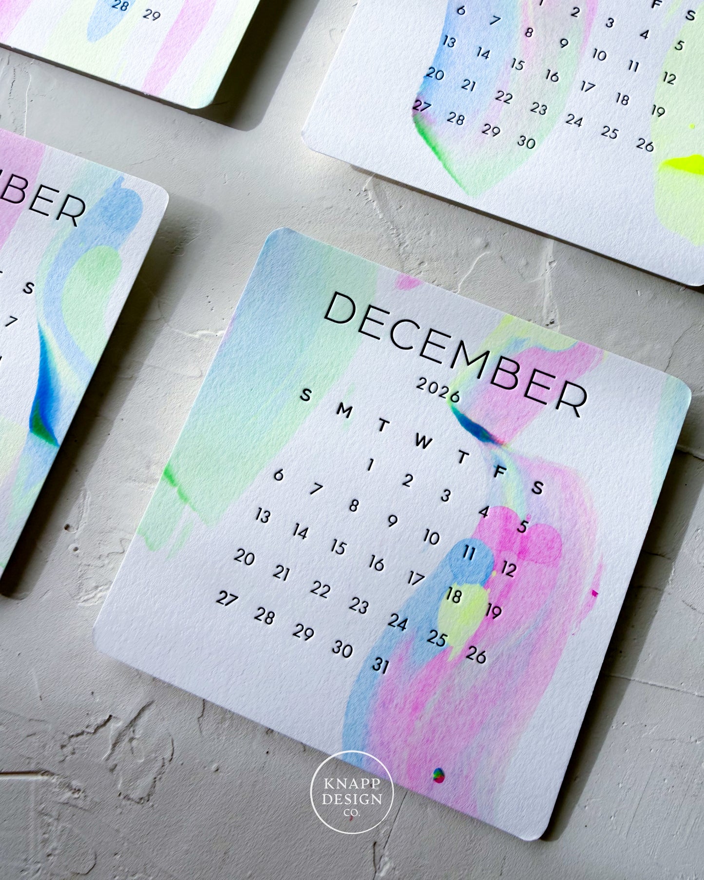 Hand-Painted 2026 Desk Calendar • 10