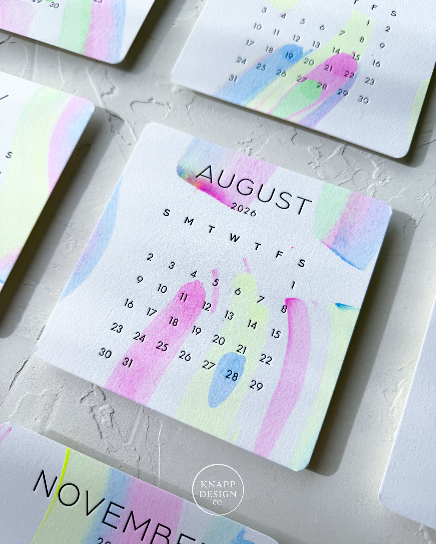 Hand-Painted 2026 Desk Calendar • 10