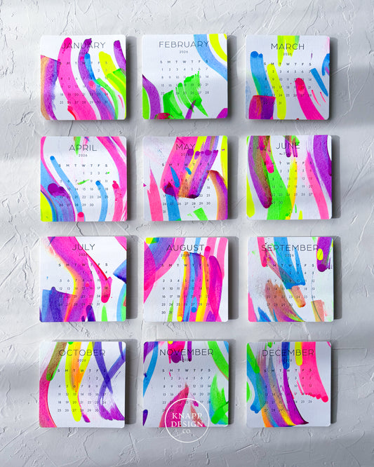 Hand-Painted 2026 Desk Calendar • 18