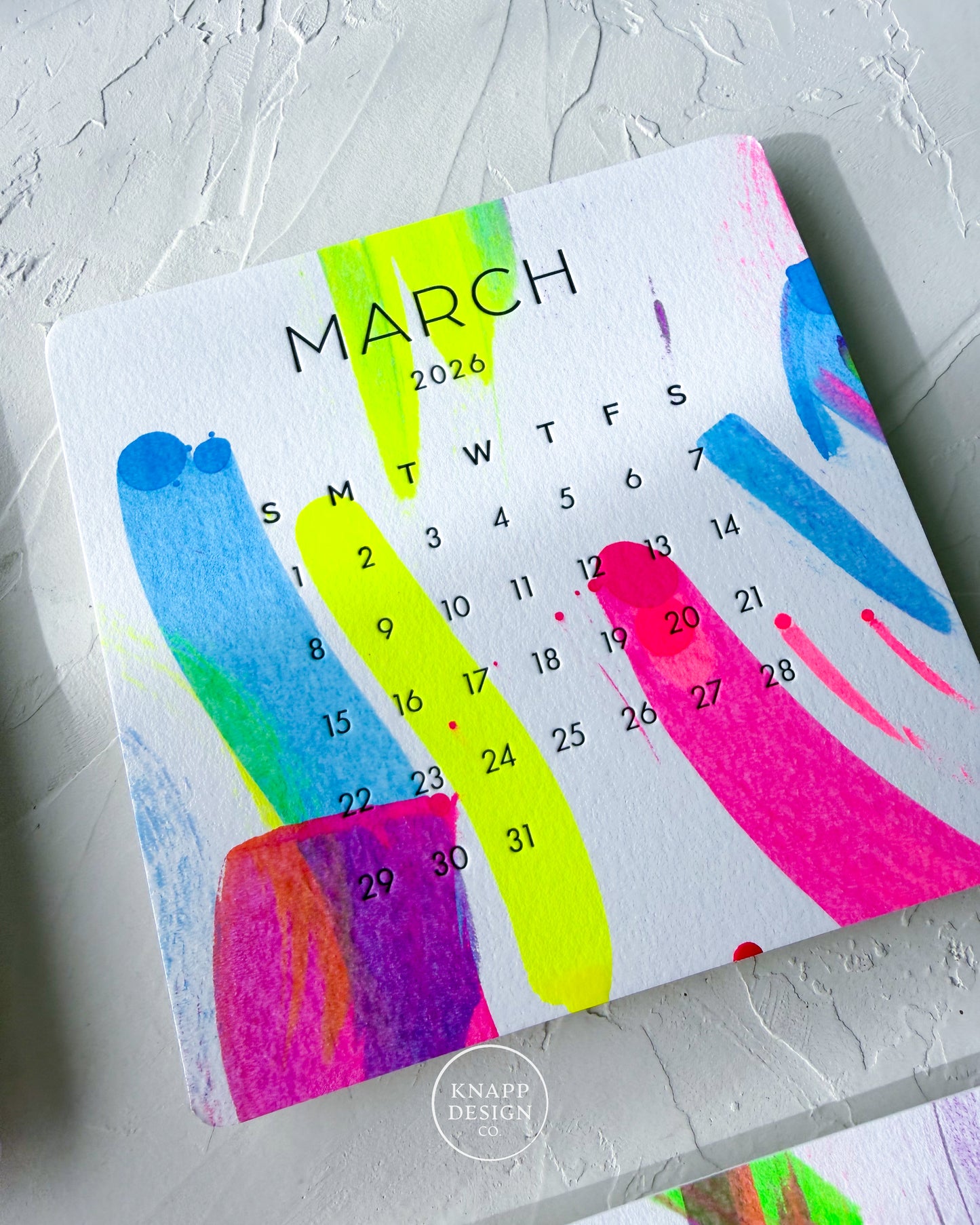 Hand-Painted 2026 Desk Calendar • 18
