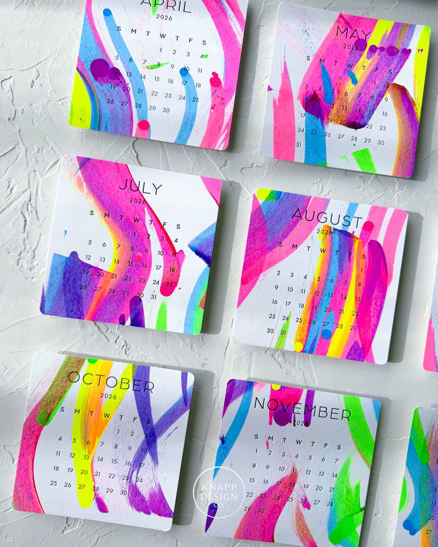 Hand-Painted 2026 Desk Calendar • 18