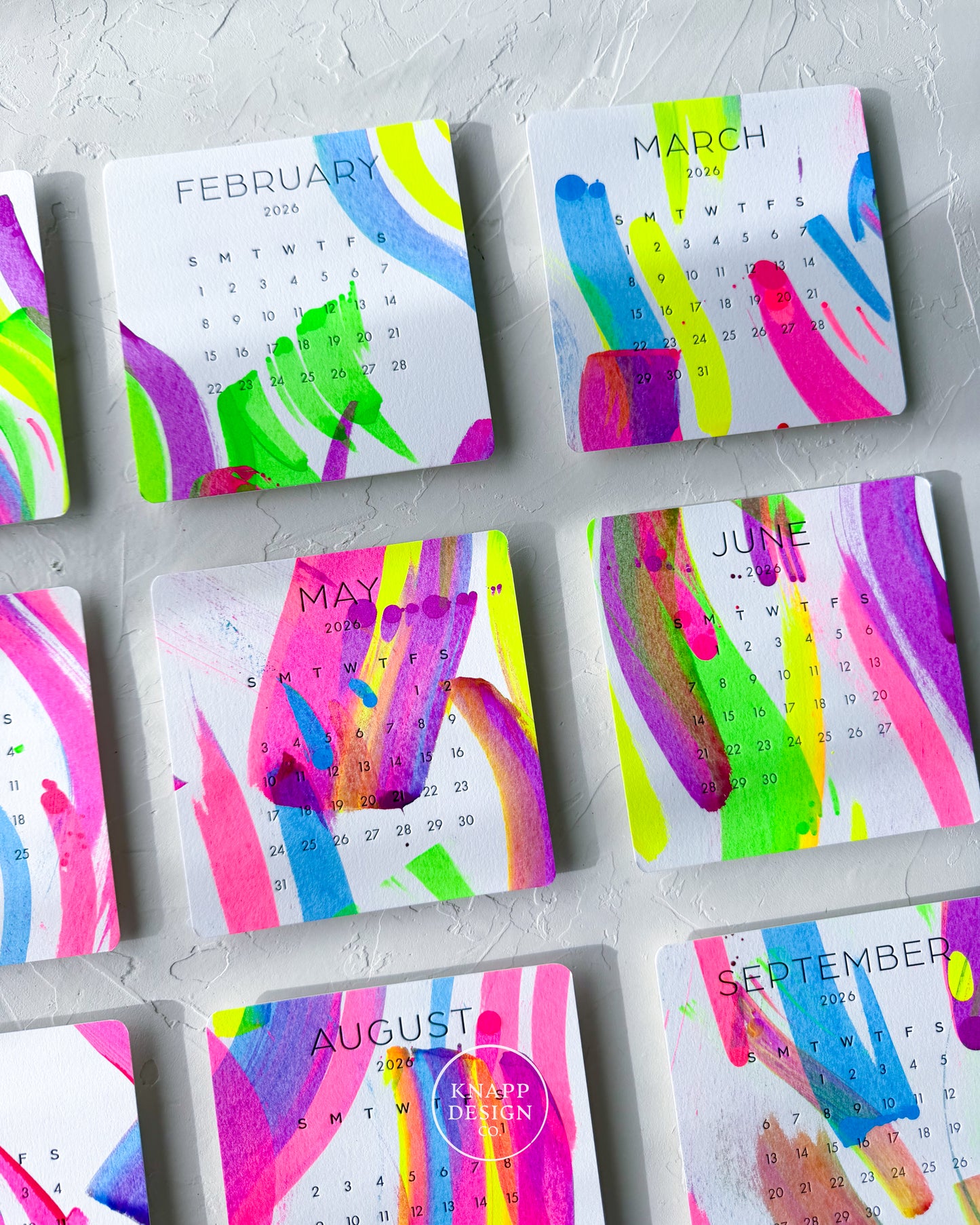 Hand-Painted 2026 Desk Calendar • 18