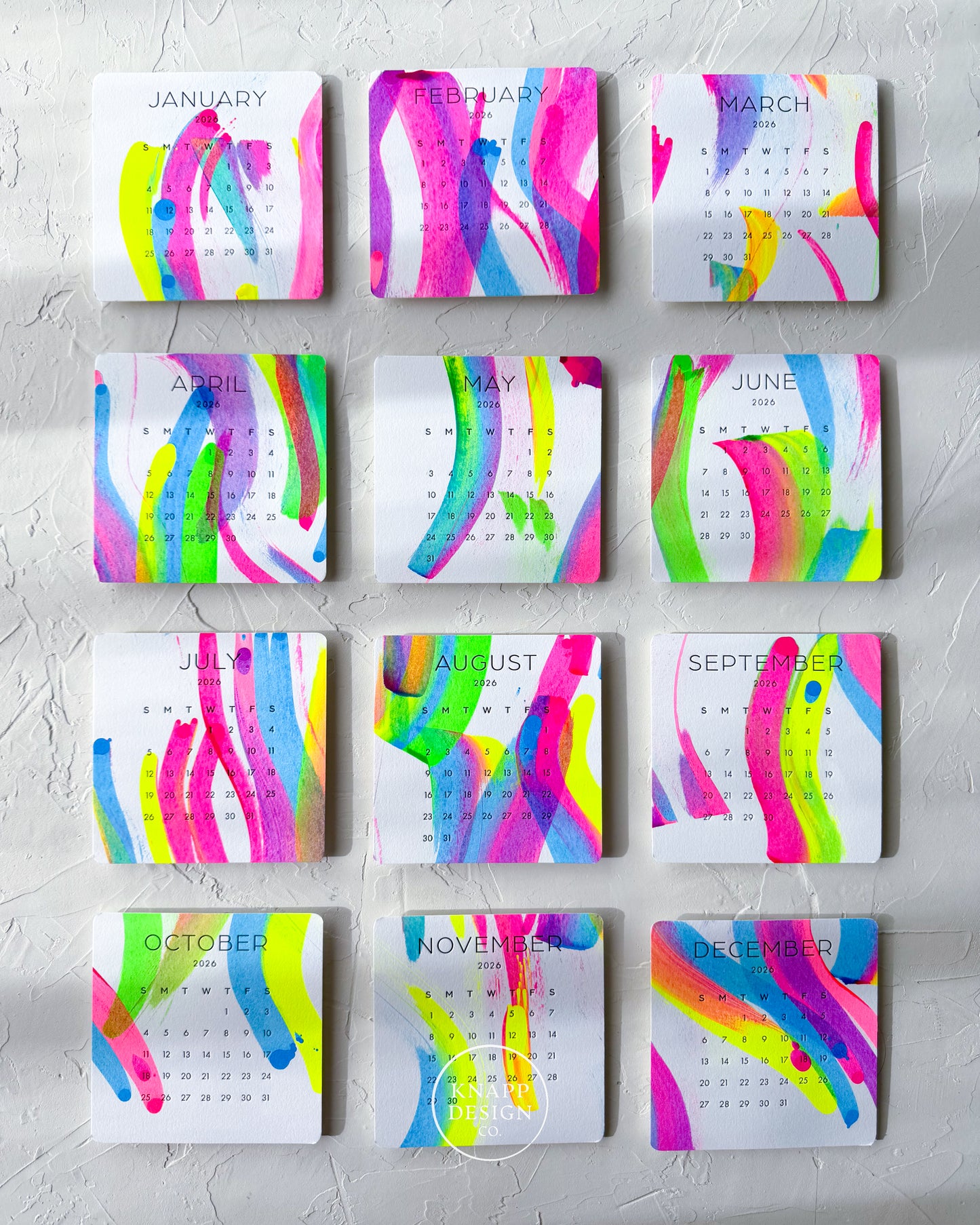 Hand-Painted 2026 Desk Calendar • 19