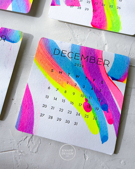 Hand-Painted 2026 Desk Calendar • 19
