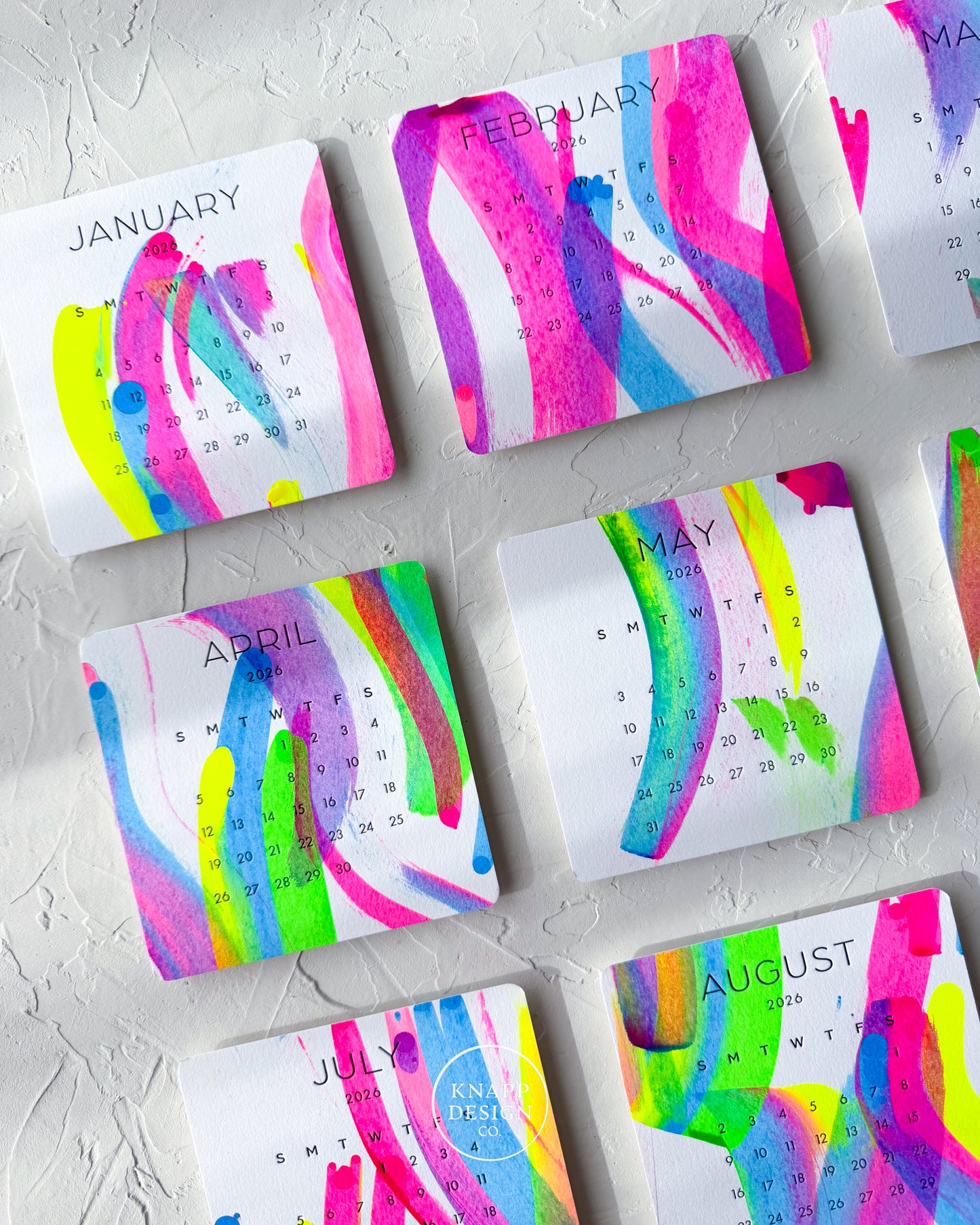 Hand-Painted 2026 Desk Calendar • 19