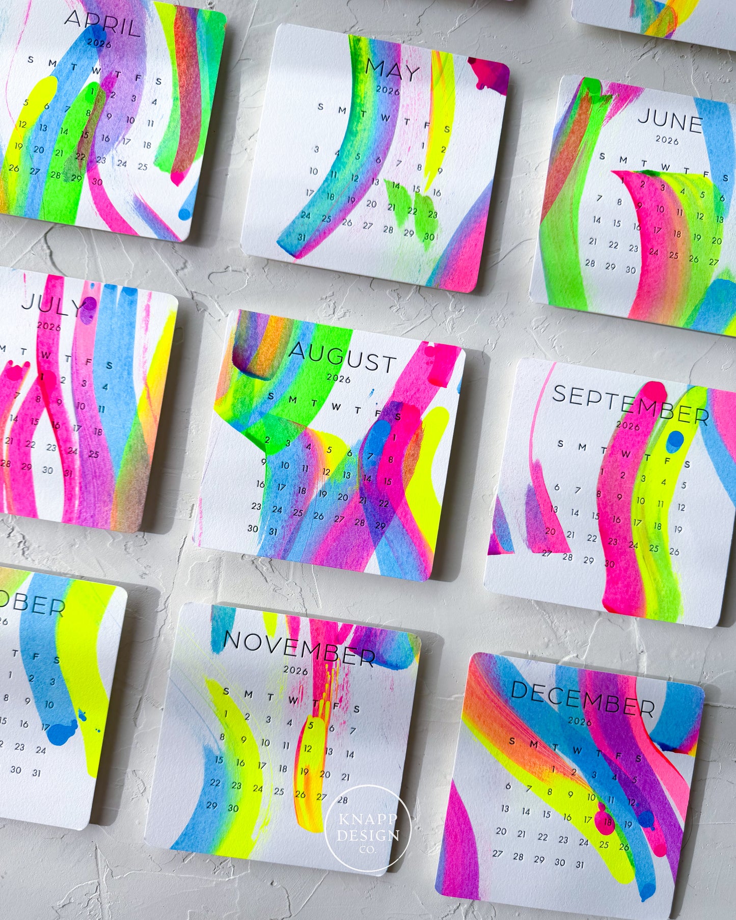 Hand-Painted 2026 Desk Calendar • 19