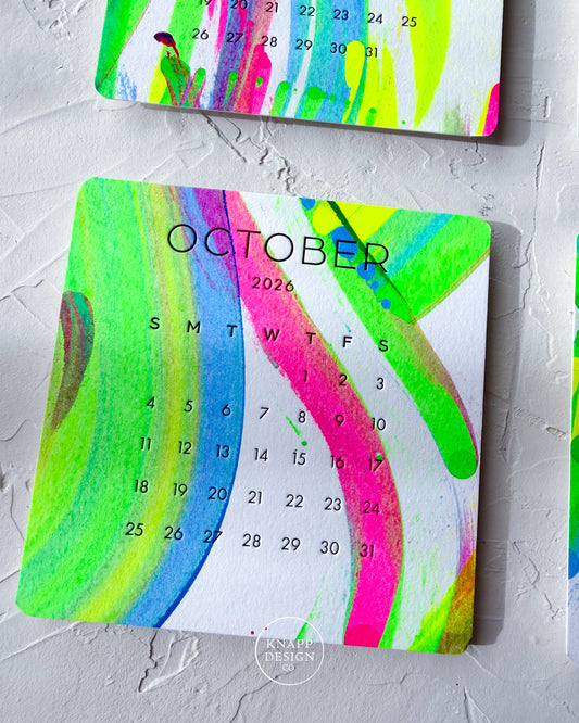 Hand-Painted 2026 Desk Calendar • 20