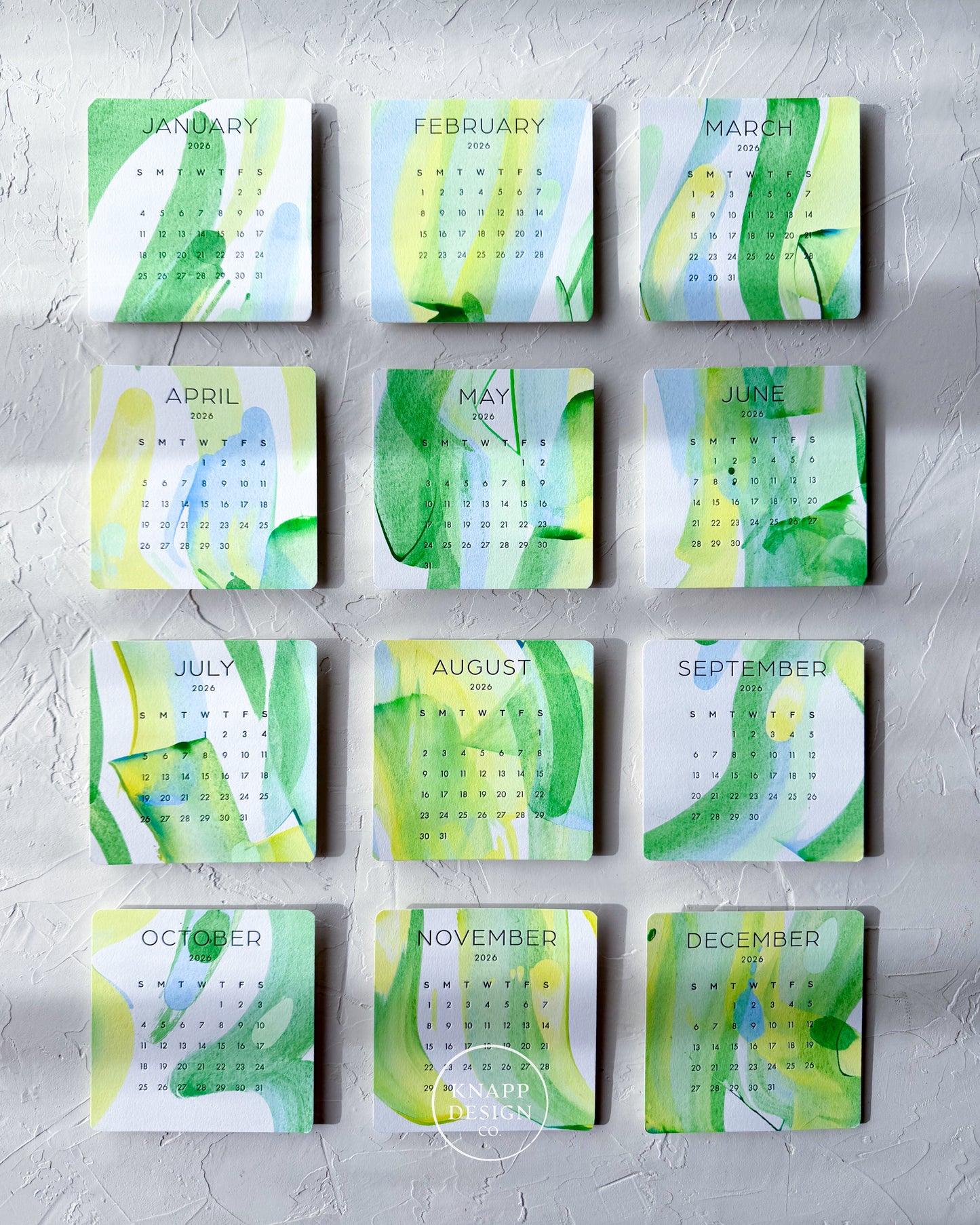 Hand-Painted 2026 Desk Calendar • 17