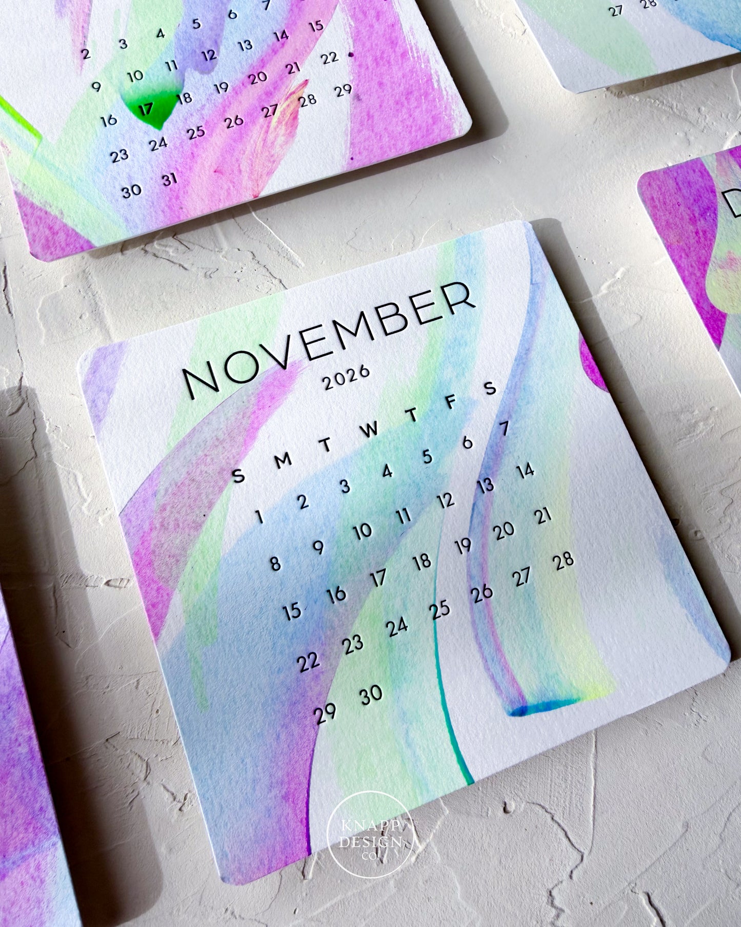 Hand-Painted 2026 Desk Calendar • 13