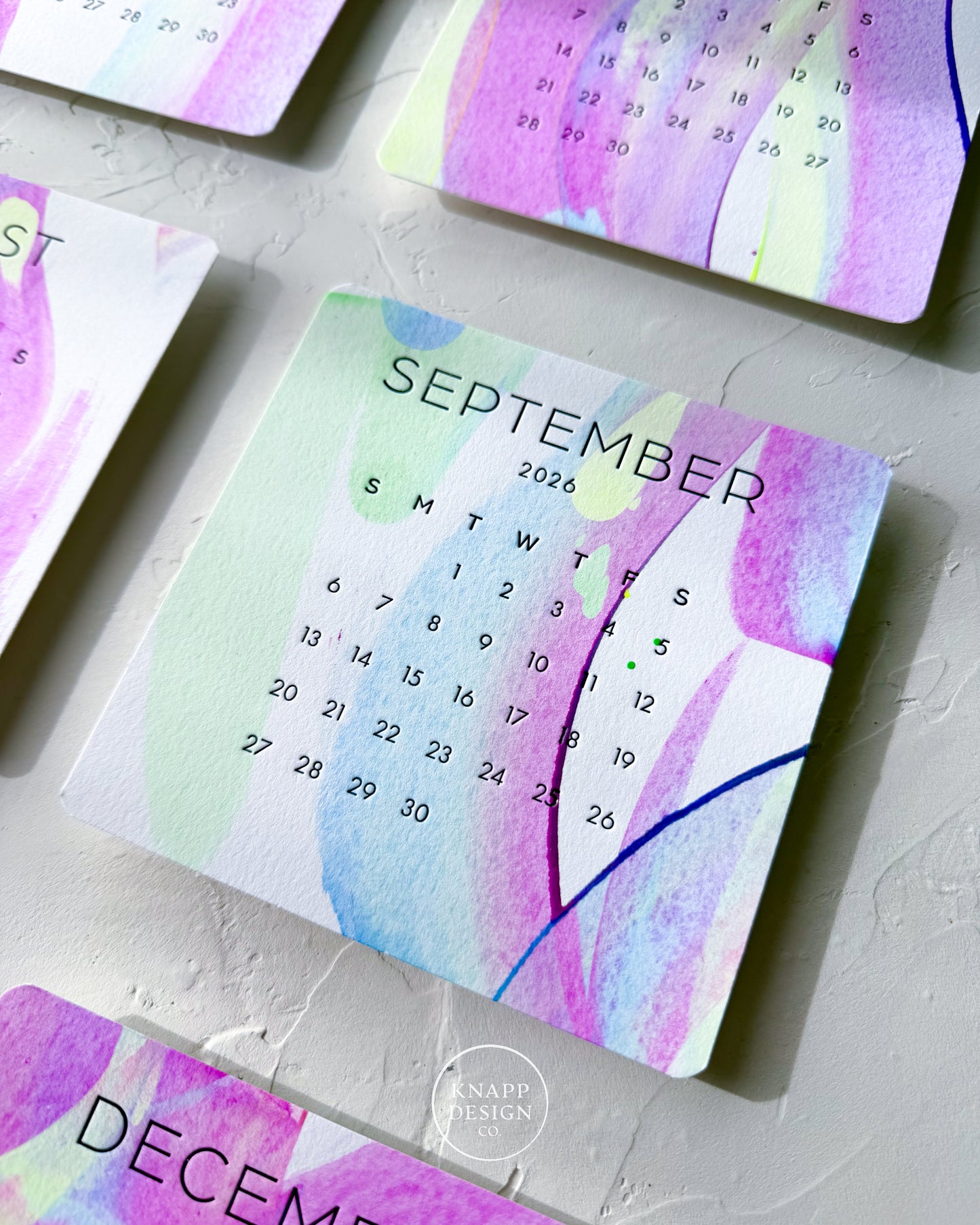 Hand-Painted 2026 Desk Calendar • 13