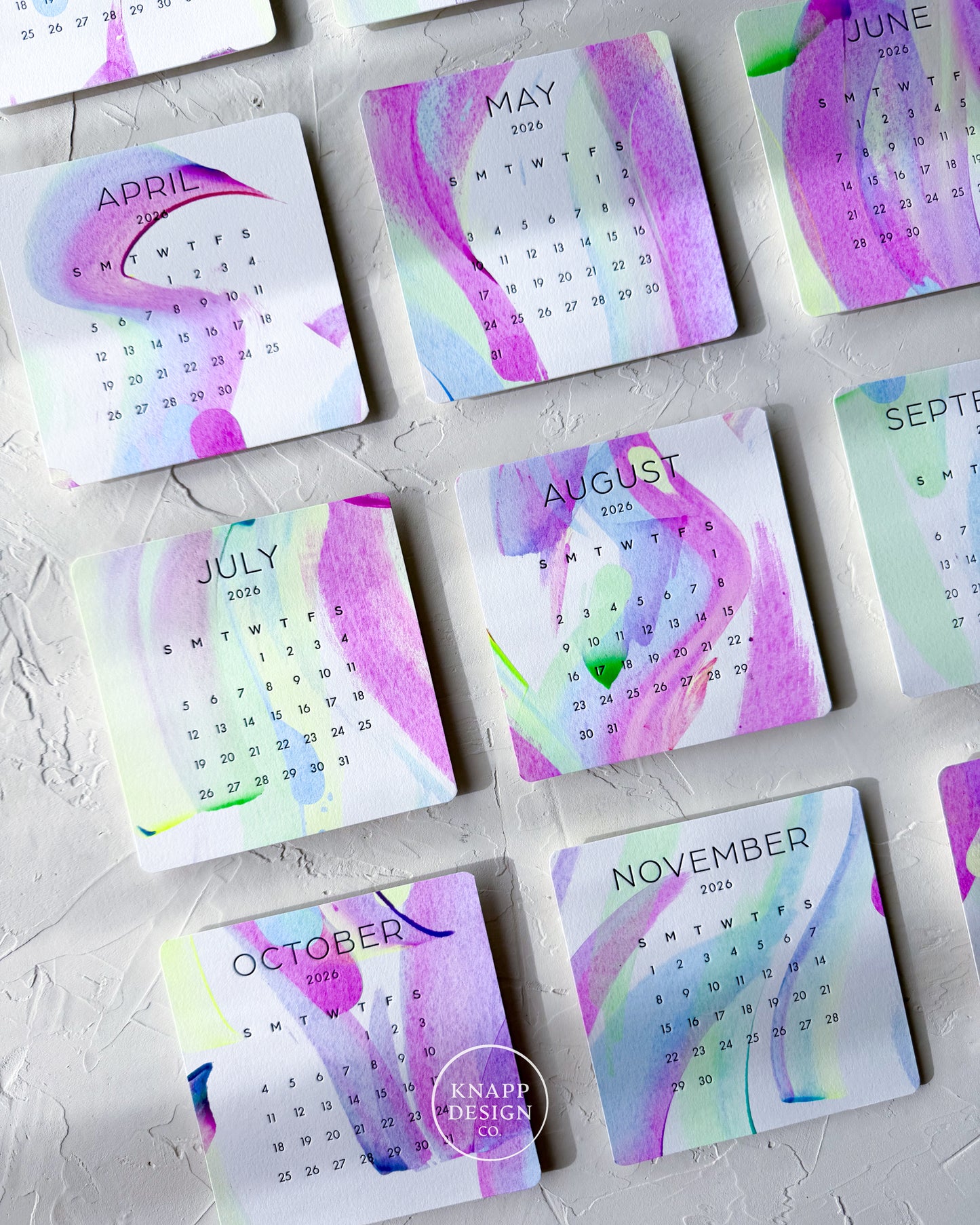 Hand-Painted 2026 Desk Calendar • 13