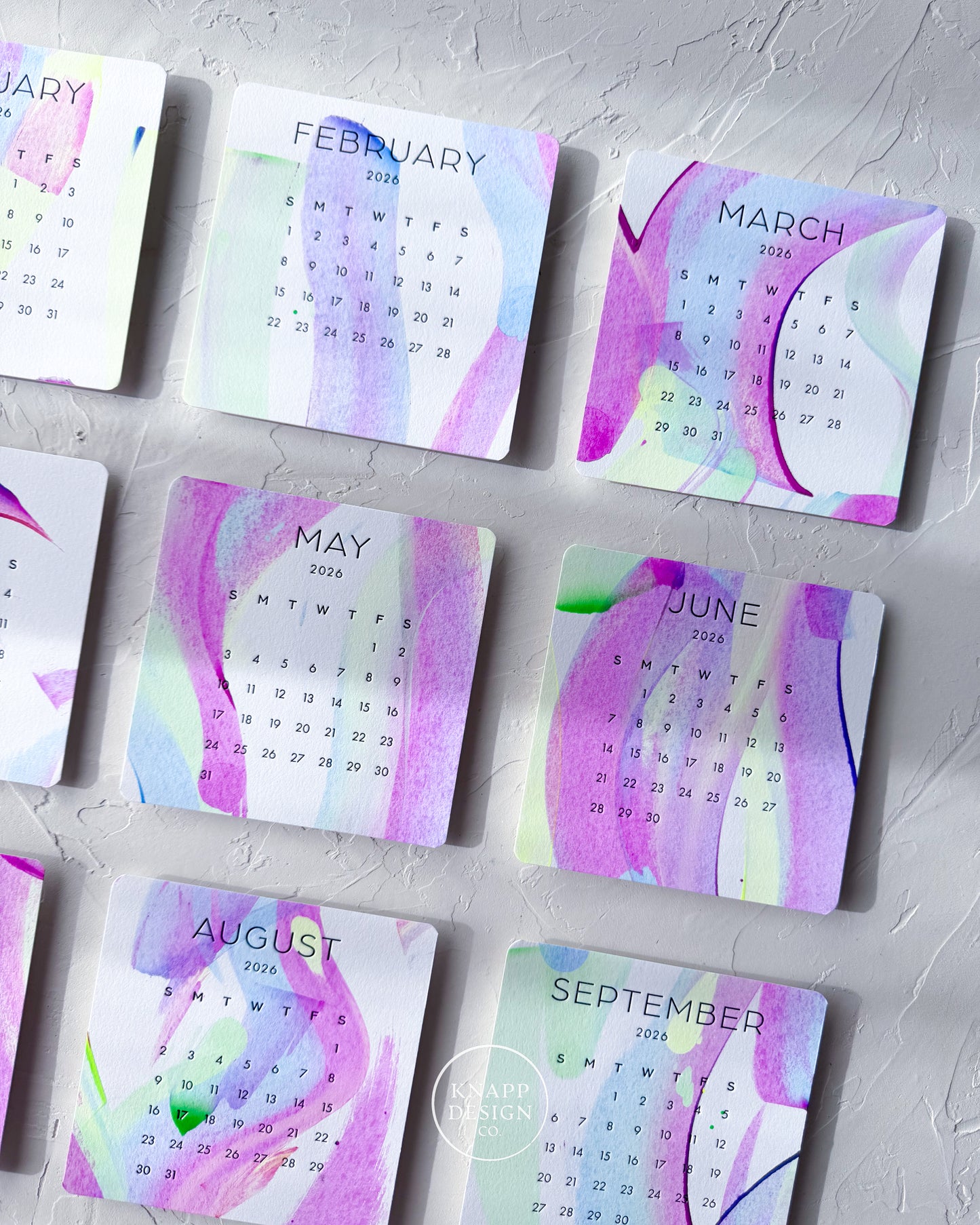 Hand-Painted 2026 Desk Calendar • 13