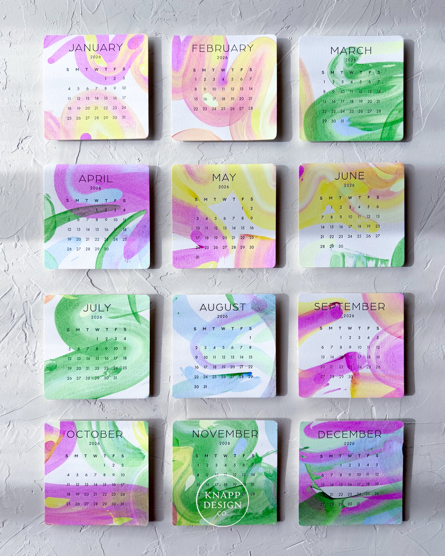 Hand-Painted 2026 Desk Calendar • 15