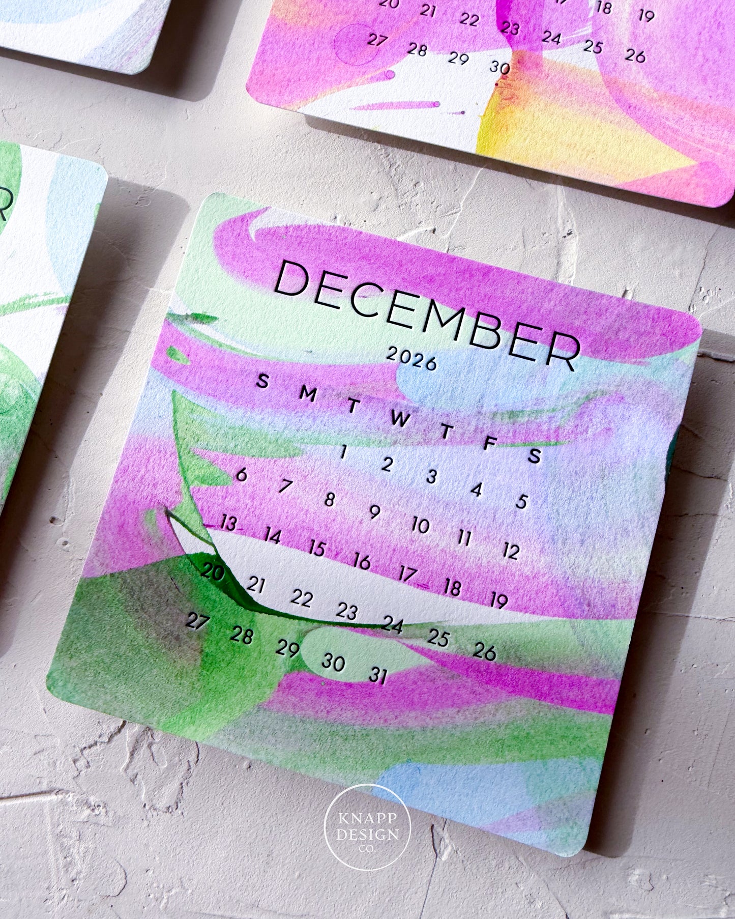 Hand-Painted 2026 Desk Calendar • 15