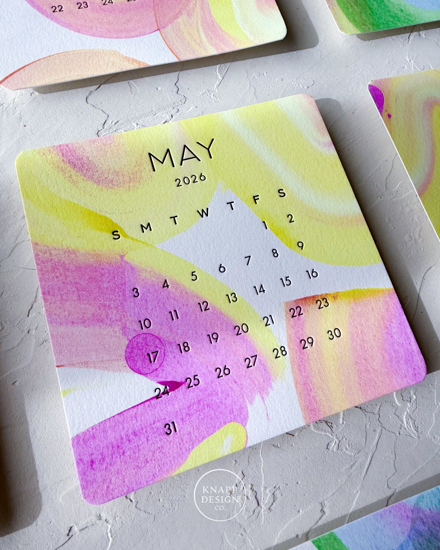 Hand-Painted 2026 Desk Calendar • 15