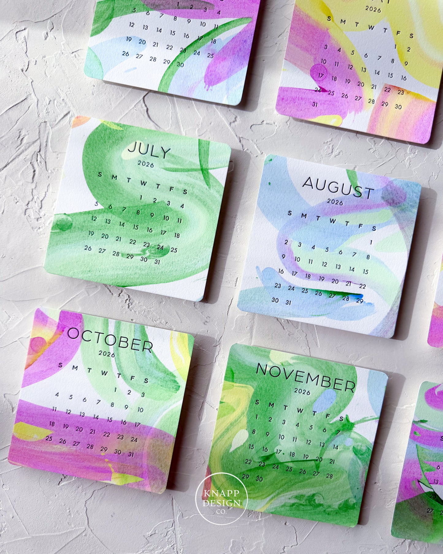 Hand-Painted 2026 Desk Calendar • 15