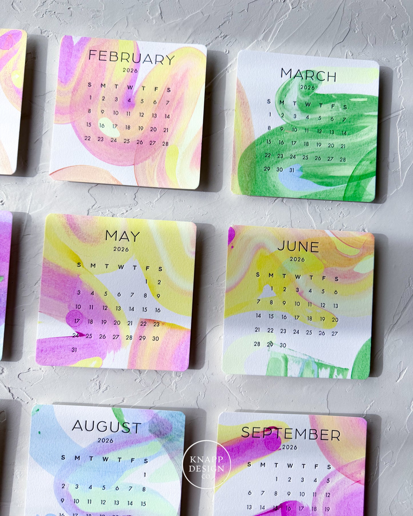 Hand-Painted 2026 Desk Calendar • 15