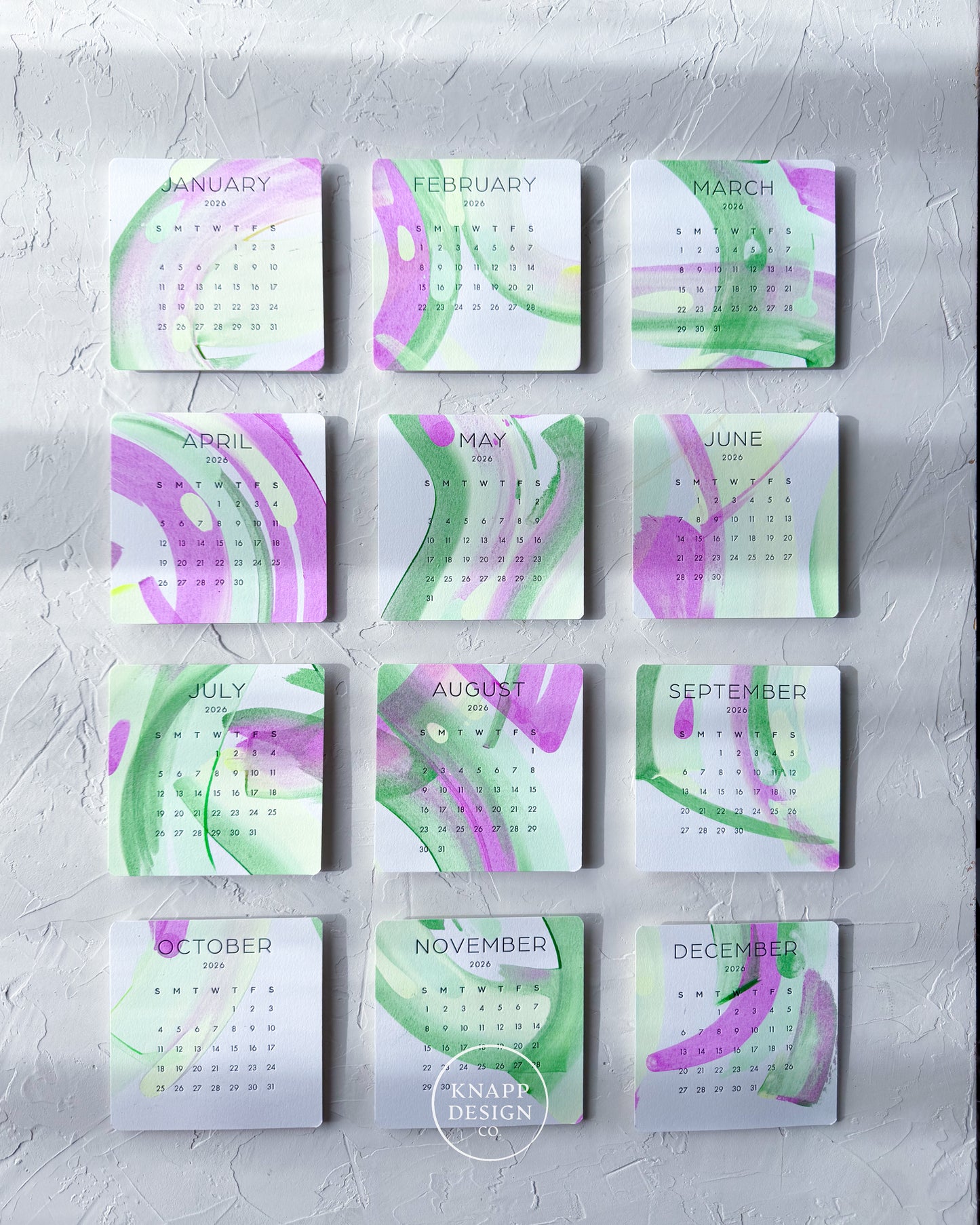 Hand-Painted 2026 Desk Calendar • 16