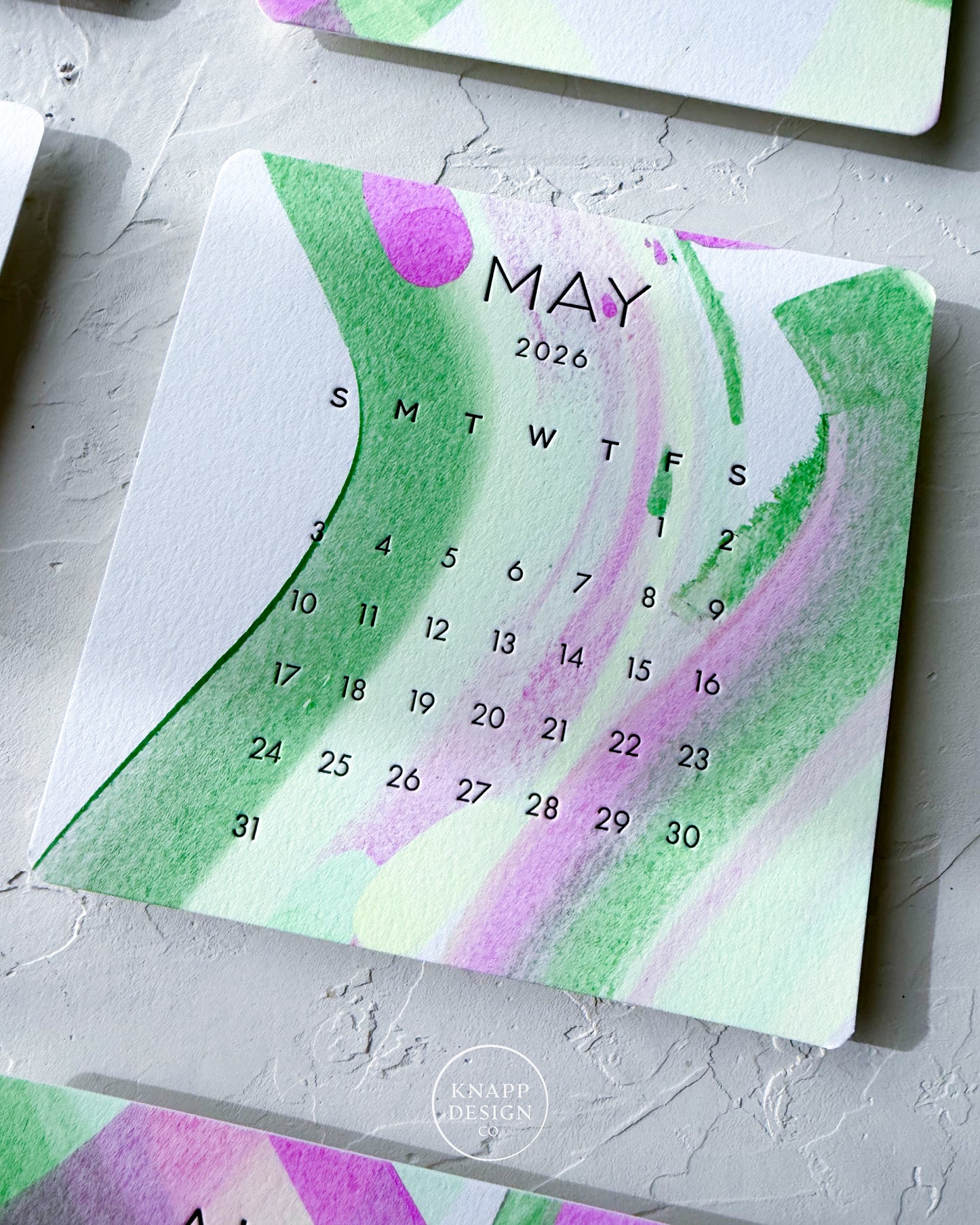 Hand-Painted 2026 Desk Calendar • 16