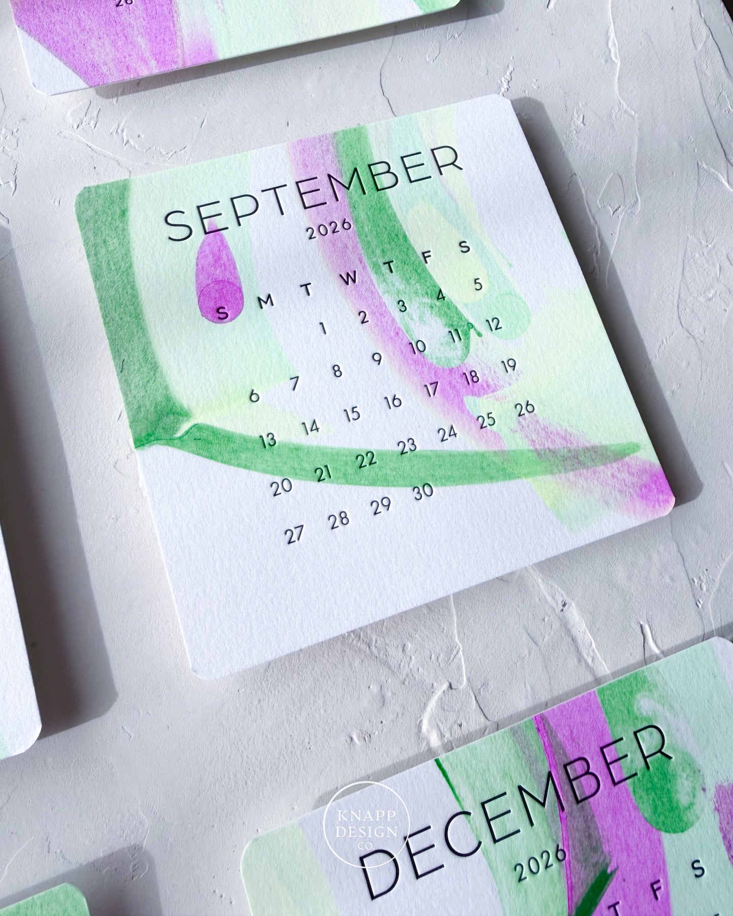 Hand-Painted 2026 Desk Calendar • 16