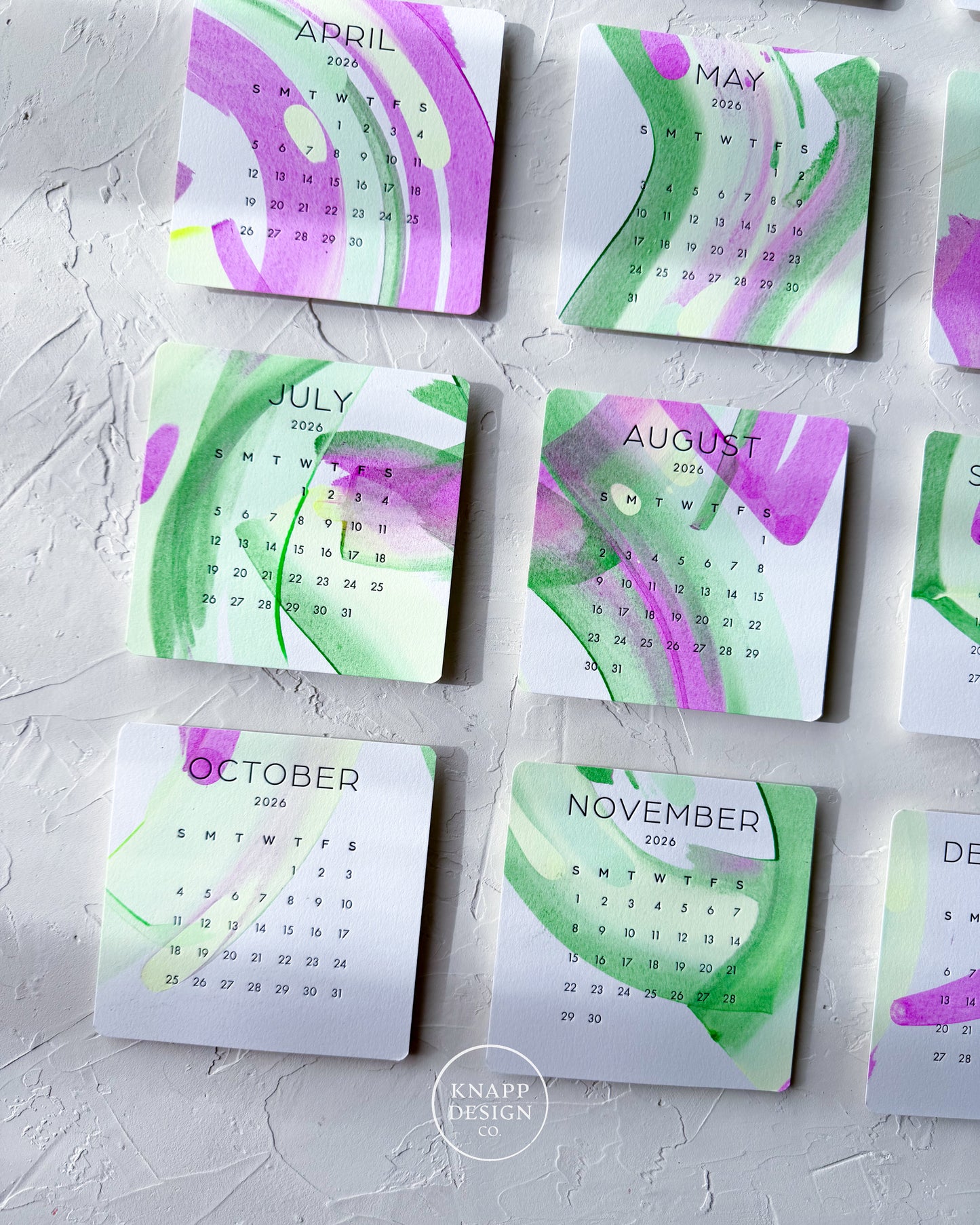 Hand-Painted 2026 Desk Calendar • 16