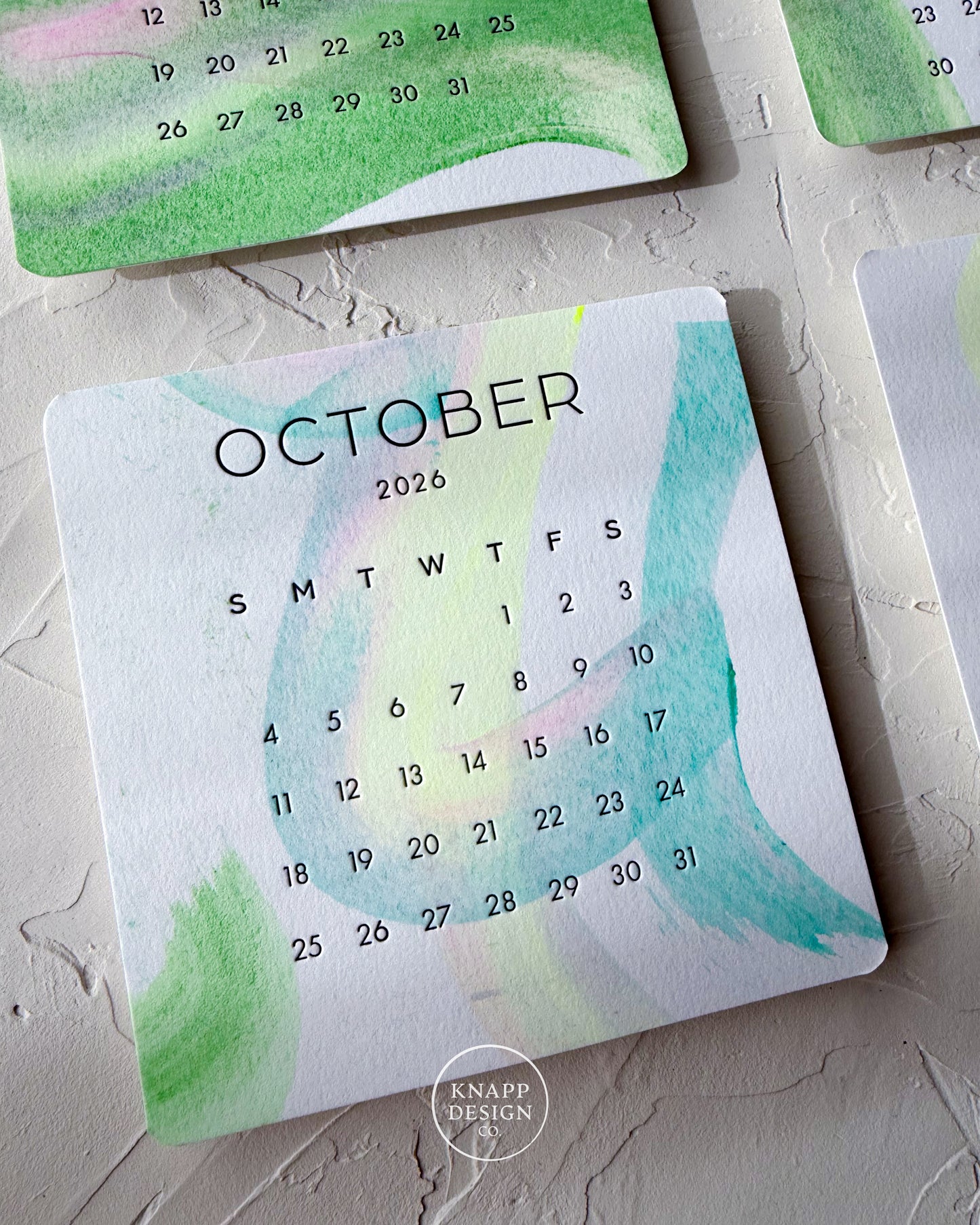 Hand-Painted 2026 Desk Calendar • 14