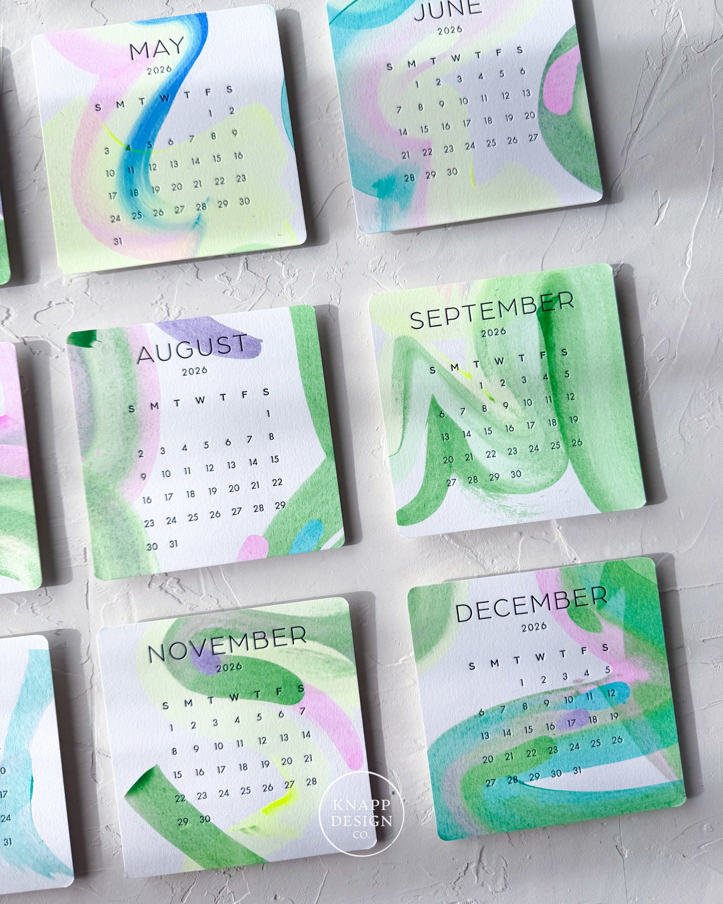 Hand-Painted 2026 Desk Calendar • 14