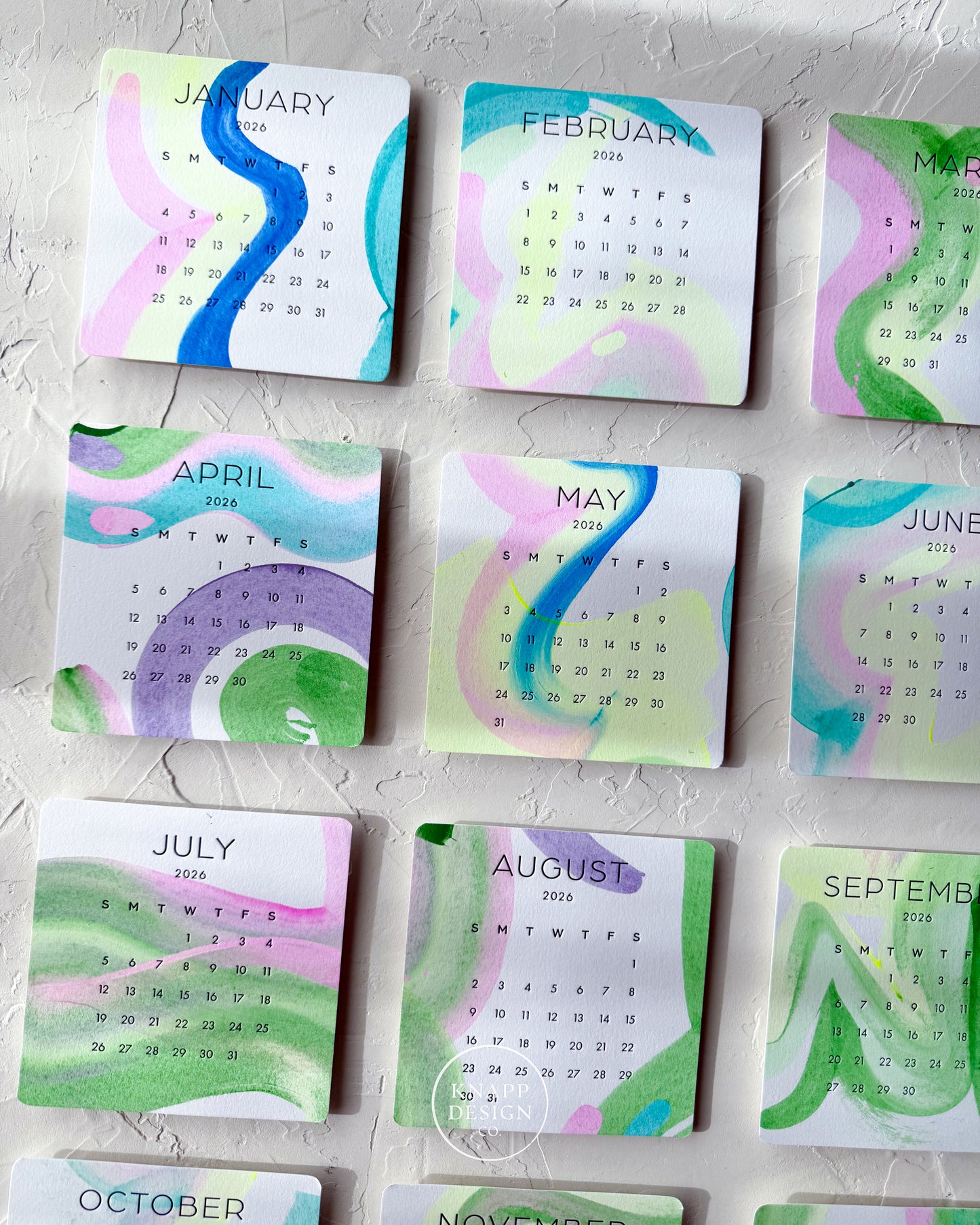 Hand-Painted 2026 Desk Calendar • 14