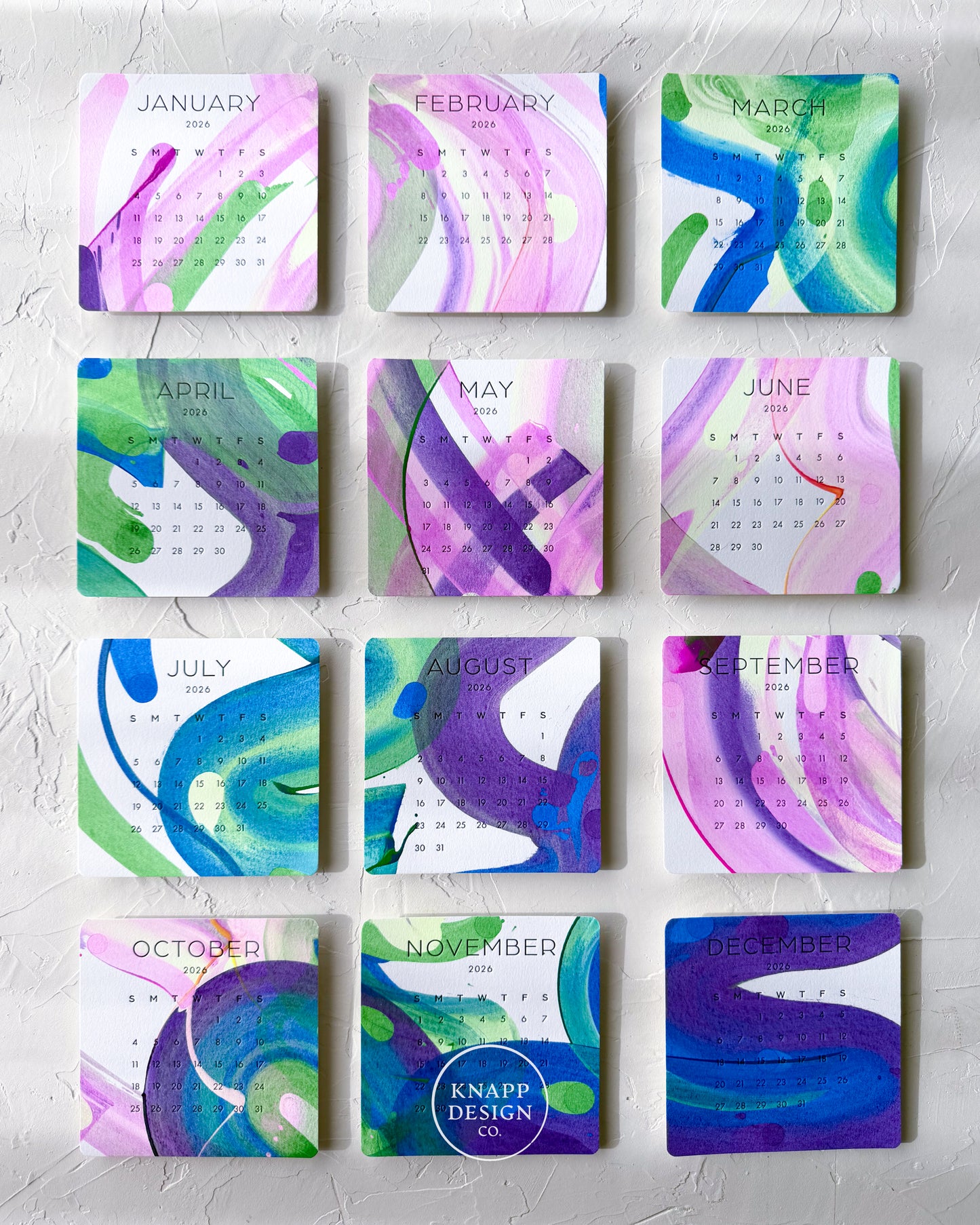 Hand-Painted 2026 Desk Calendar • 05