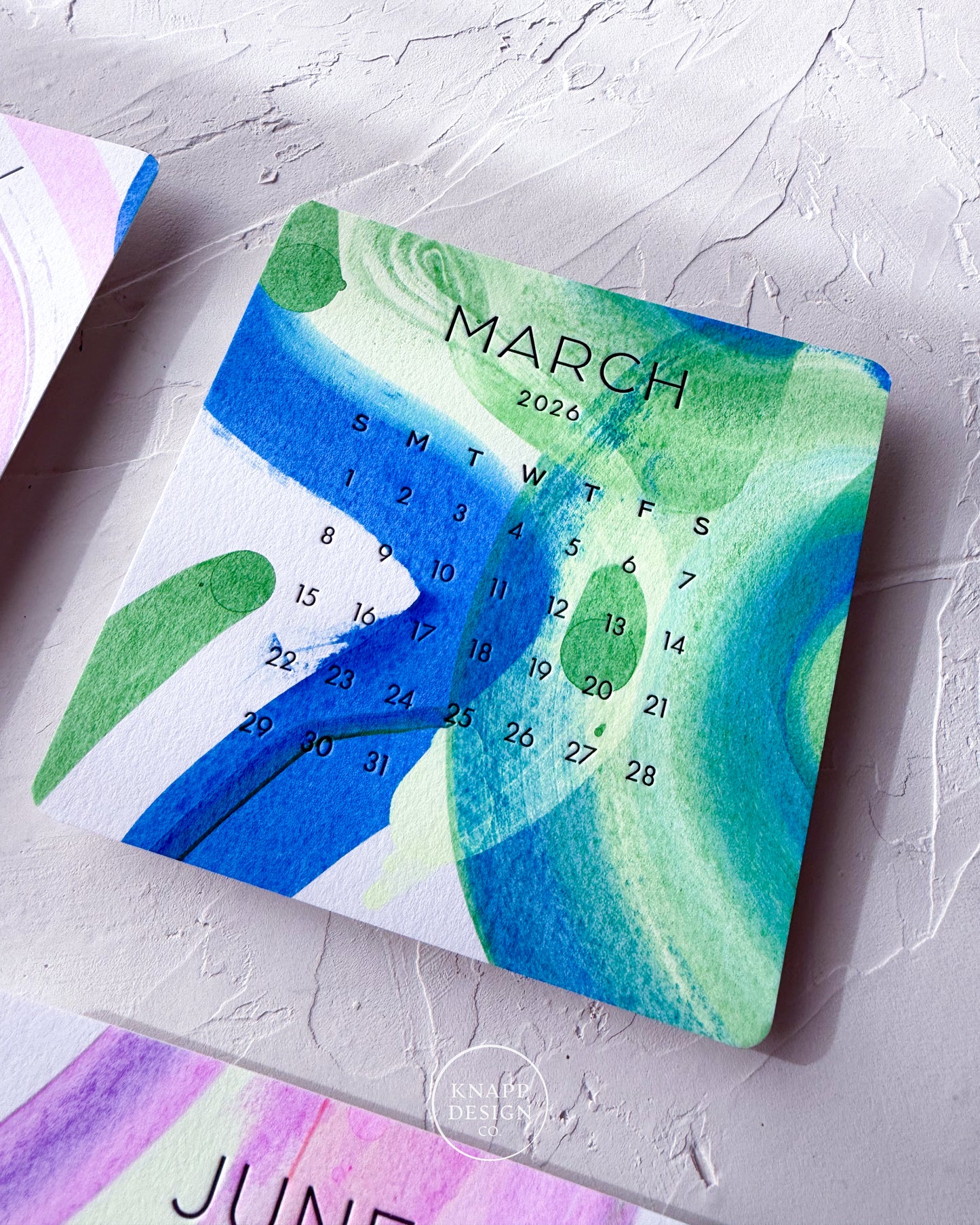 Hand-Painted 2026 Desk Calendar • 05