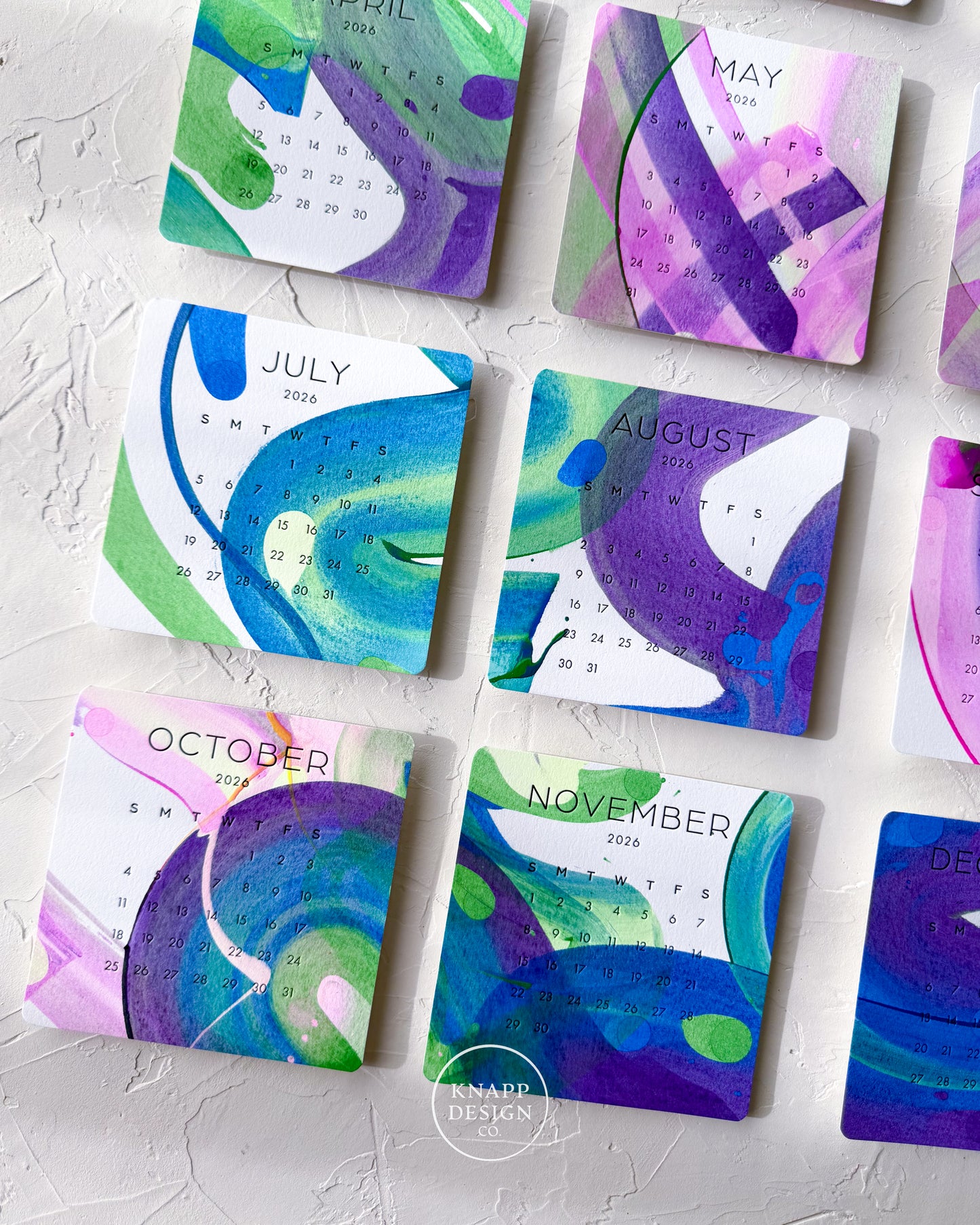 Hand-Painted 2026 Desk Calendar • 05