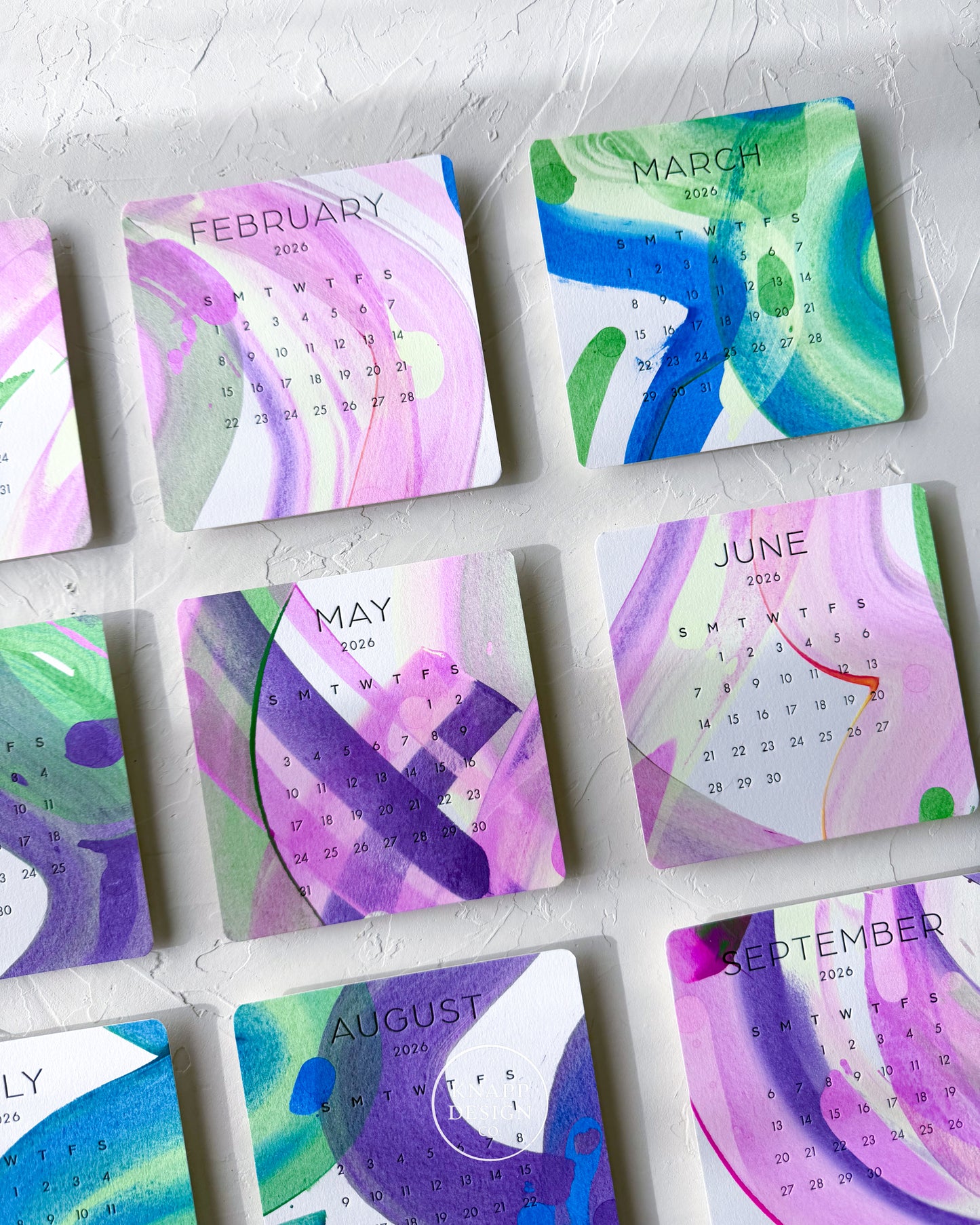 Hand-Painted 2026 Desk Calendar • 05