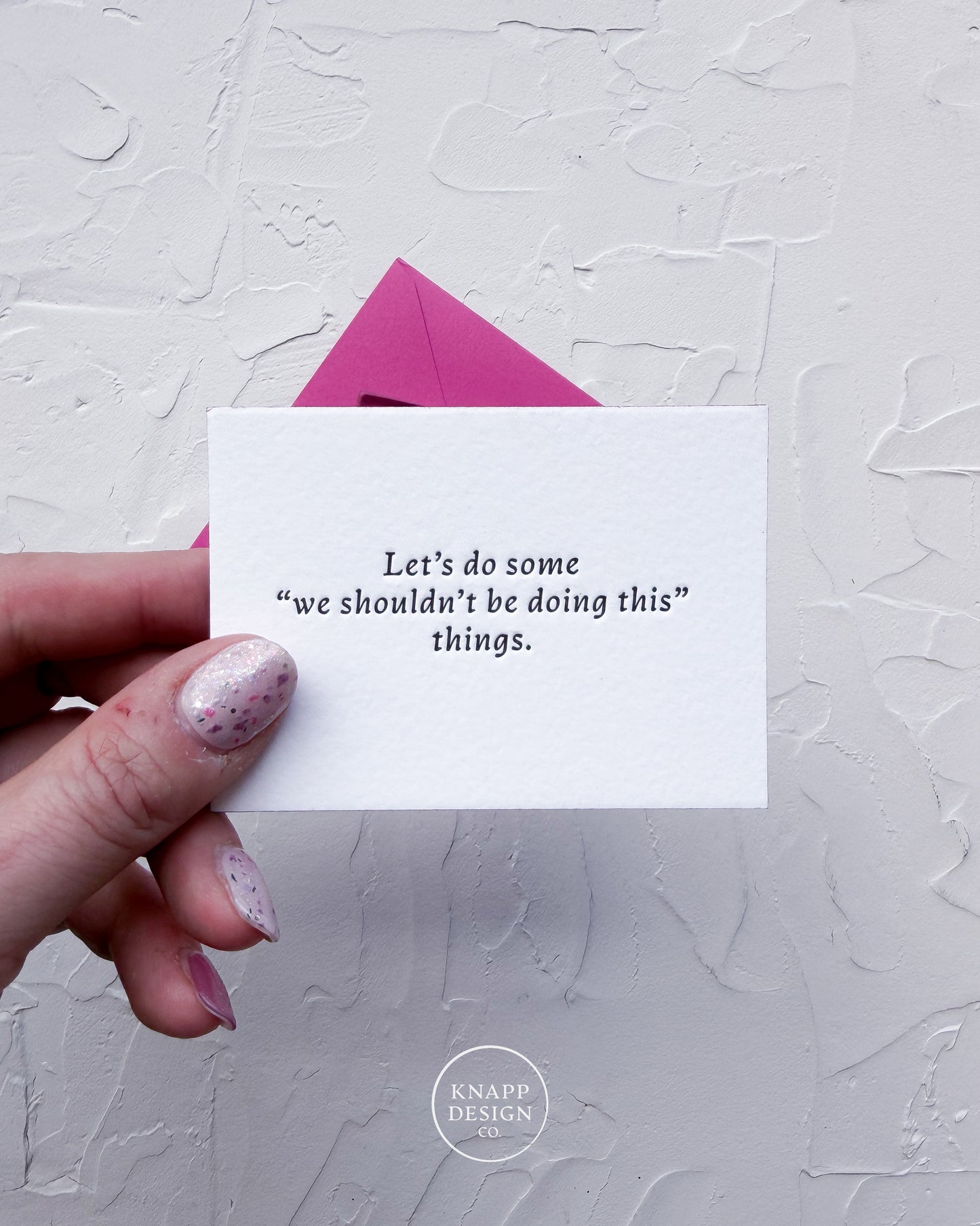 “Let’s do some “we shouldn’t be doing this” things” - Spicy Mini Love Card