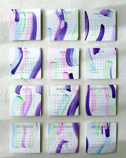 Hand-Painted 2026 Desk Calendar • 02