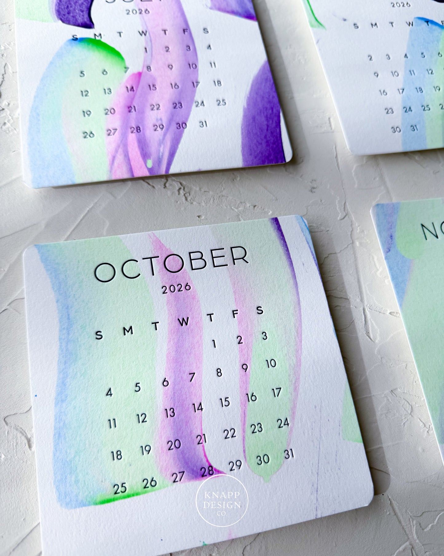 Hand-Painted 2026 Desk Calendar • 02