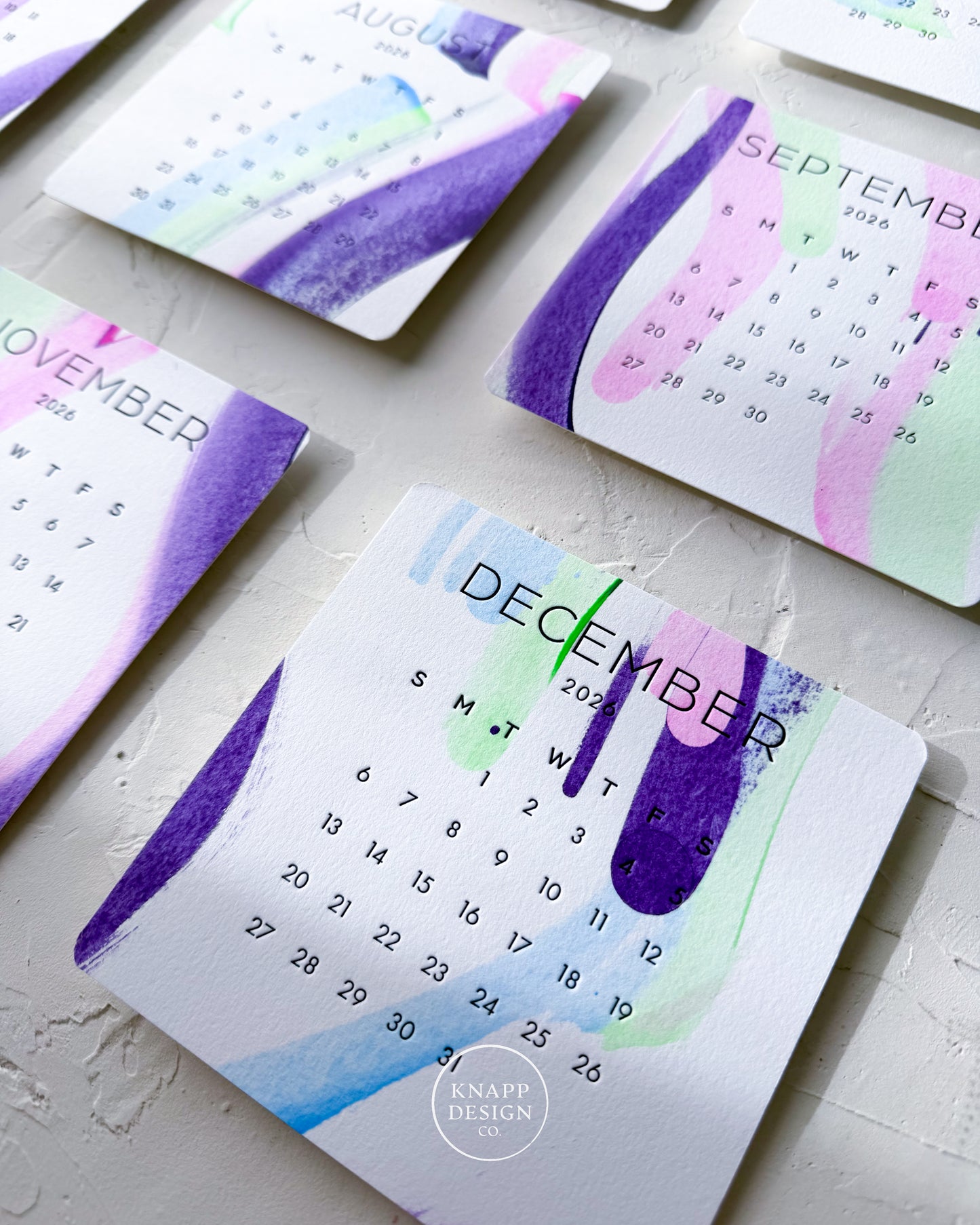 Hand-Painted 2026 Desk Calendar • 02