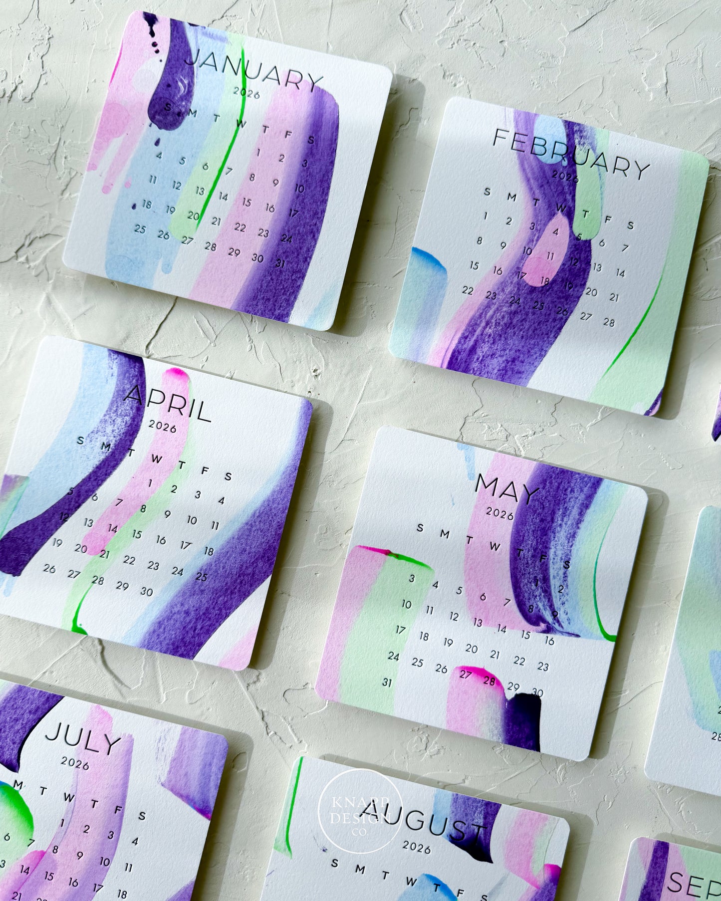 Hand-Painted 2026 Desk Calendar • 02