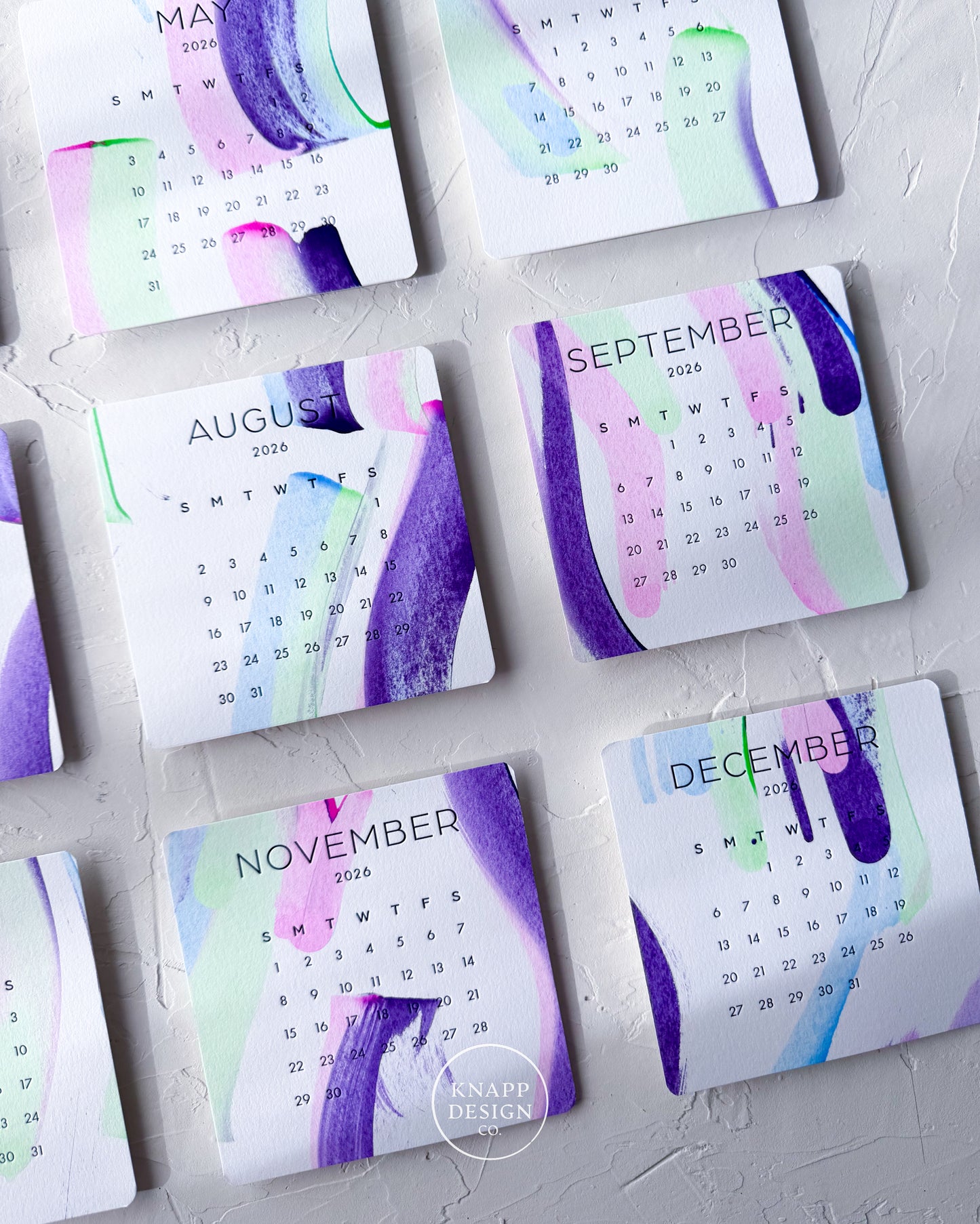 Hand-Painted 2026 Desk Calendar • 02